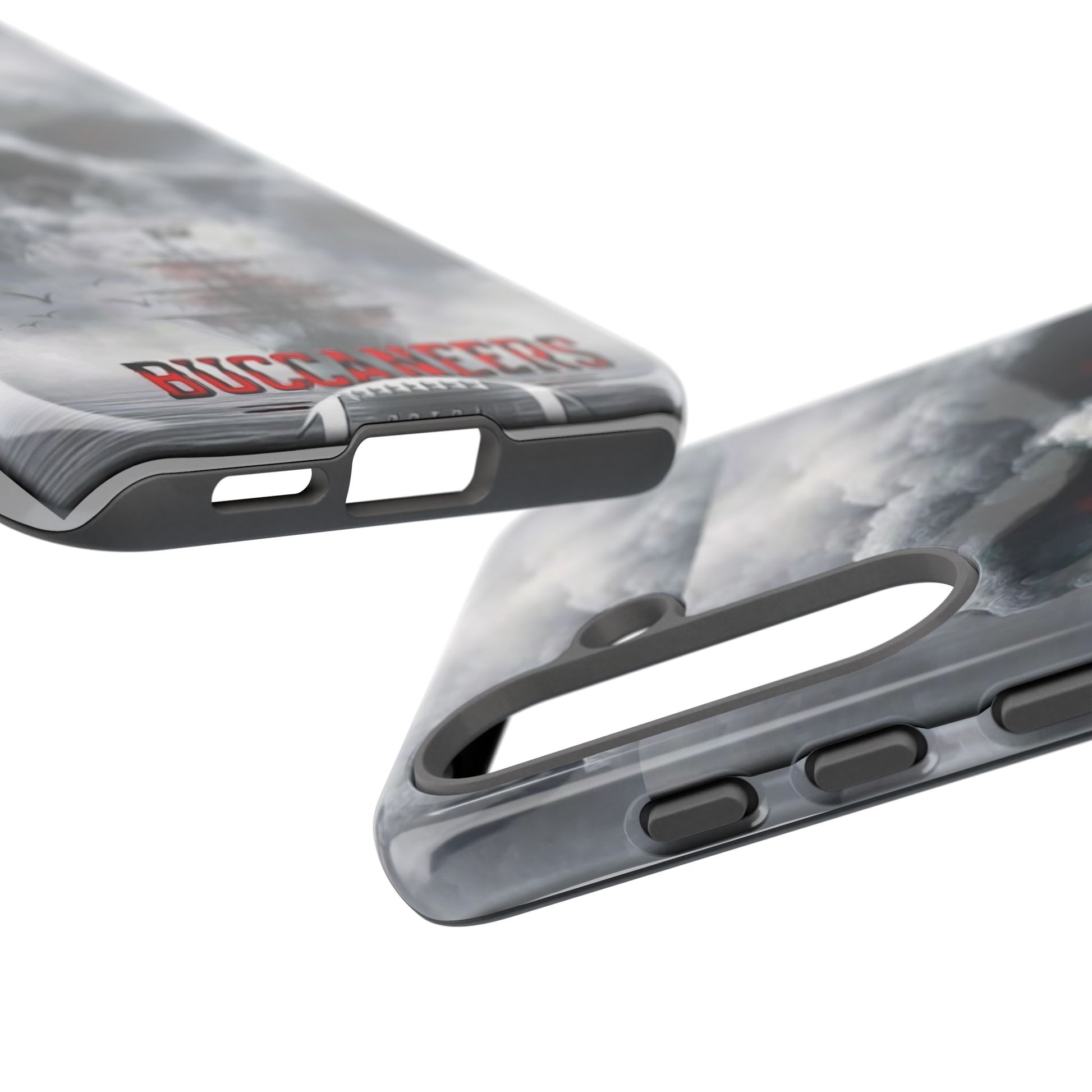 Skull Pirate Ship Football Buccaneers Tough Cases for iPhones, Samsung, and Pixel