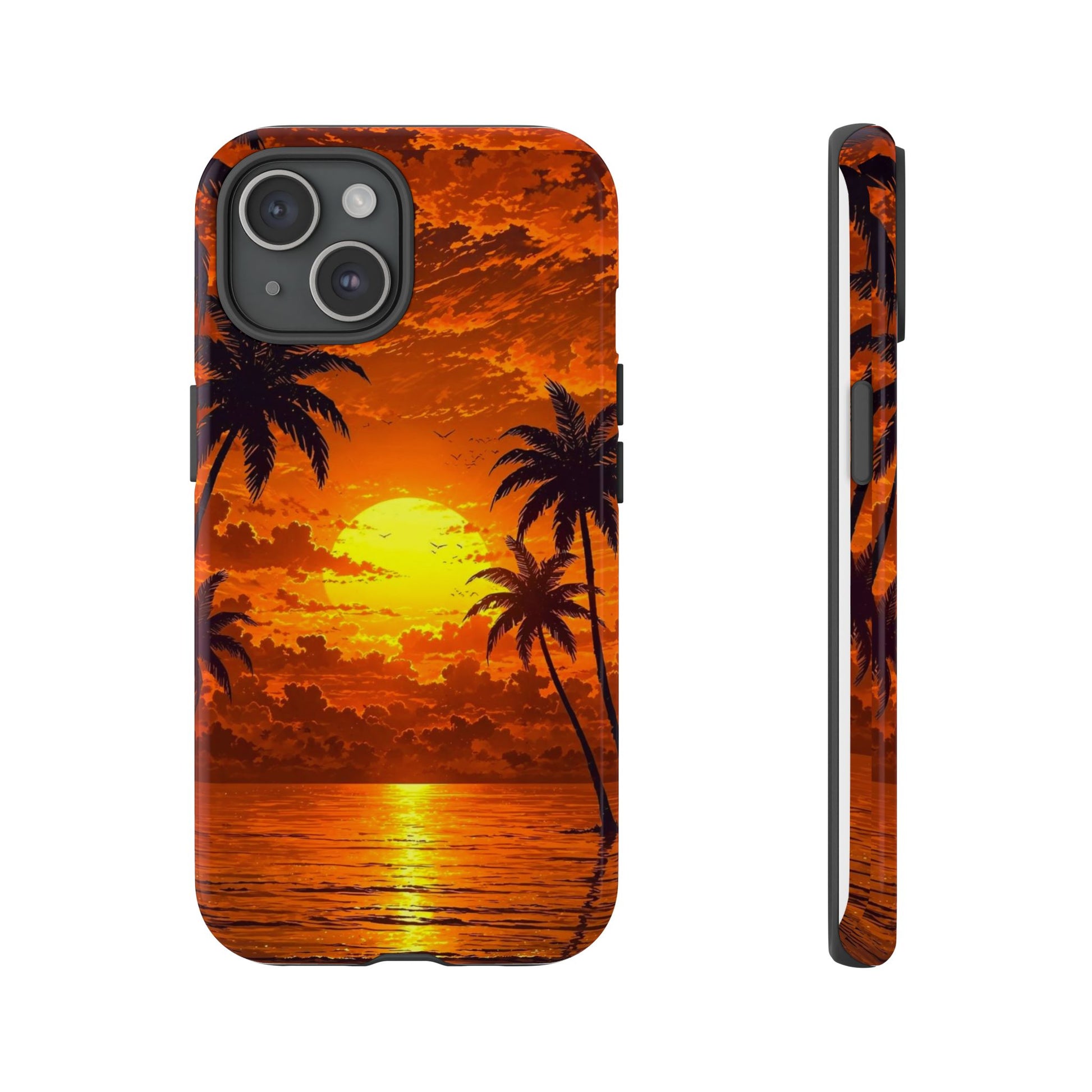 Beautiful Beach Sunset Tough Cases for iPhones, Samsung, and Pixel