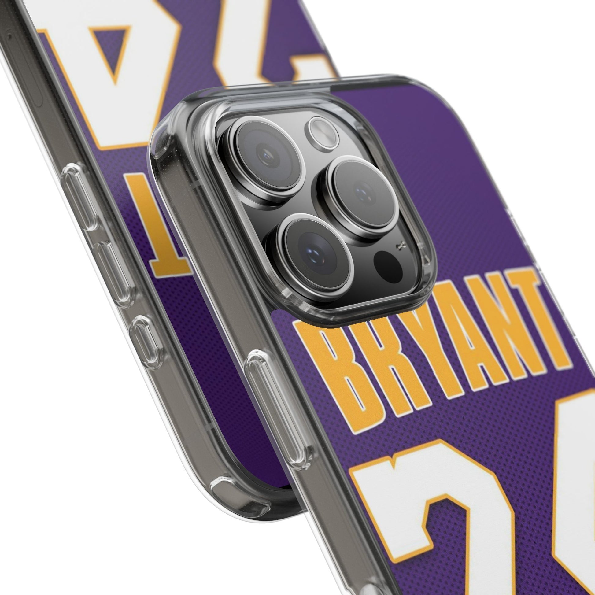 Kobe Purple Basketball Jersey Inspired design Clear Phone Cases