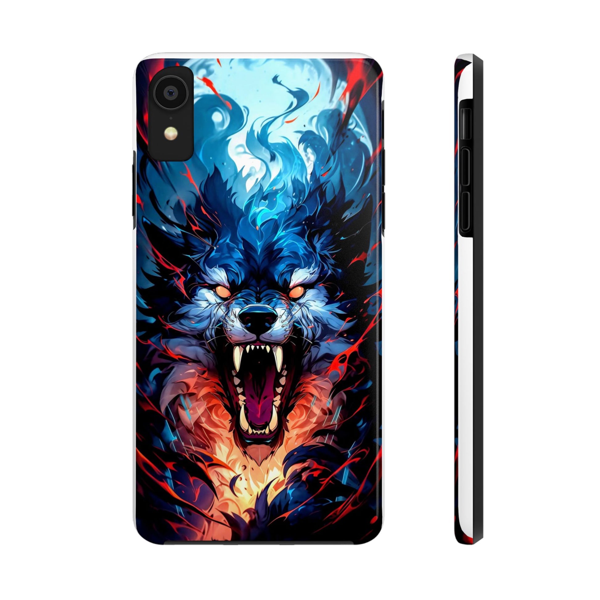 Aggressive Wolf Art Themed Tough Phone Cases for Iphones & Samsung Phones