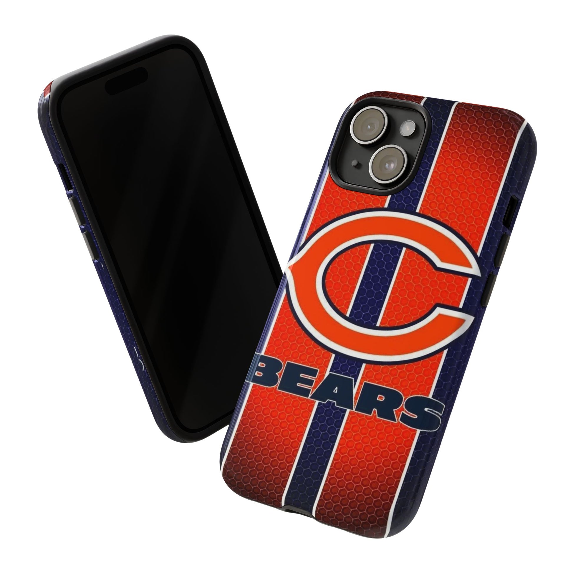 Chicago Bears Stripes Football Phone Case, Tough Cases for iPhones, Samsung, and Pixel