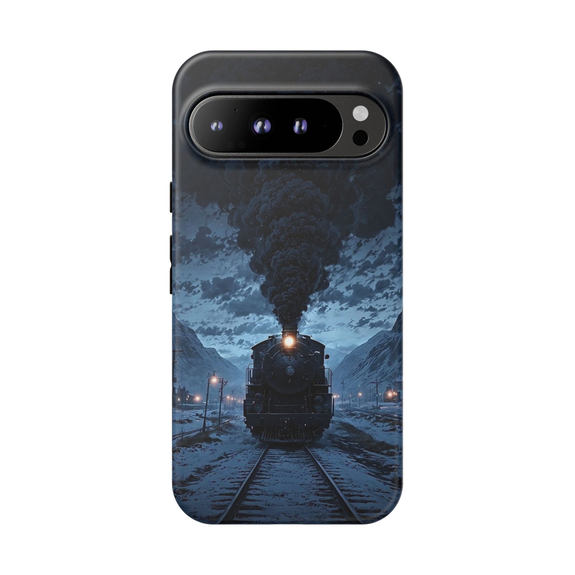 Steam Engine Train Themed Tough Cases for iPhones, Samsung, and Pixel