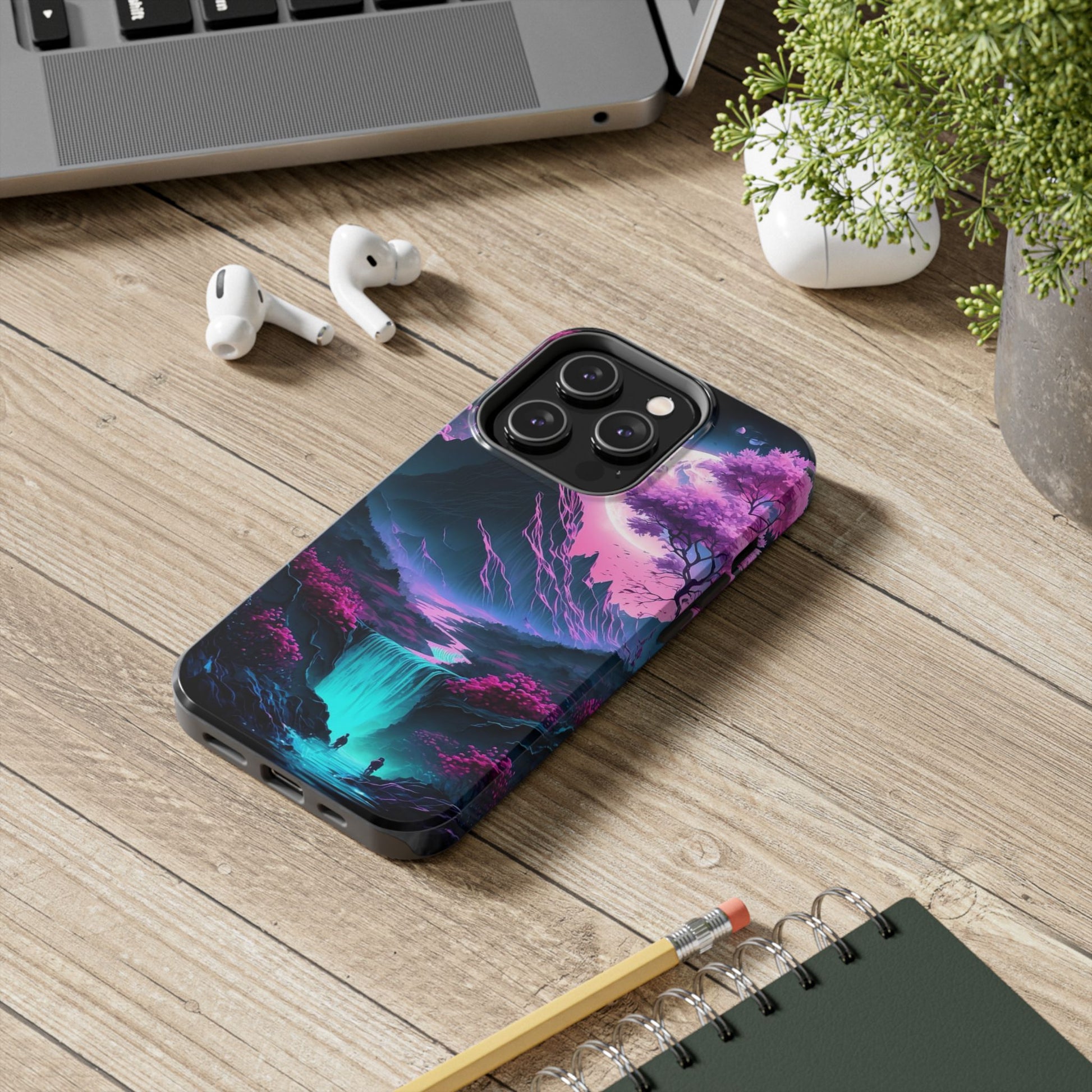 Cherry Blossoms in Japan Themed Tough Phone Cases for Iphones & Samsung Phones