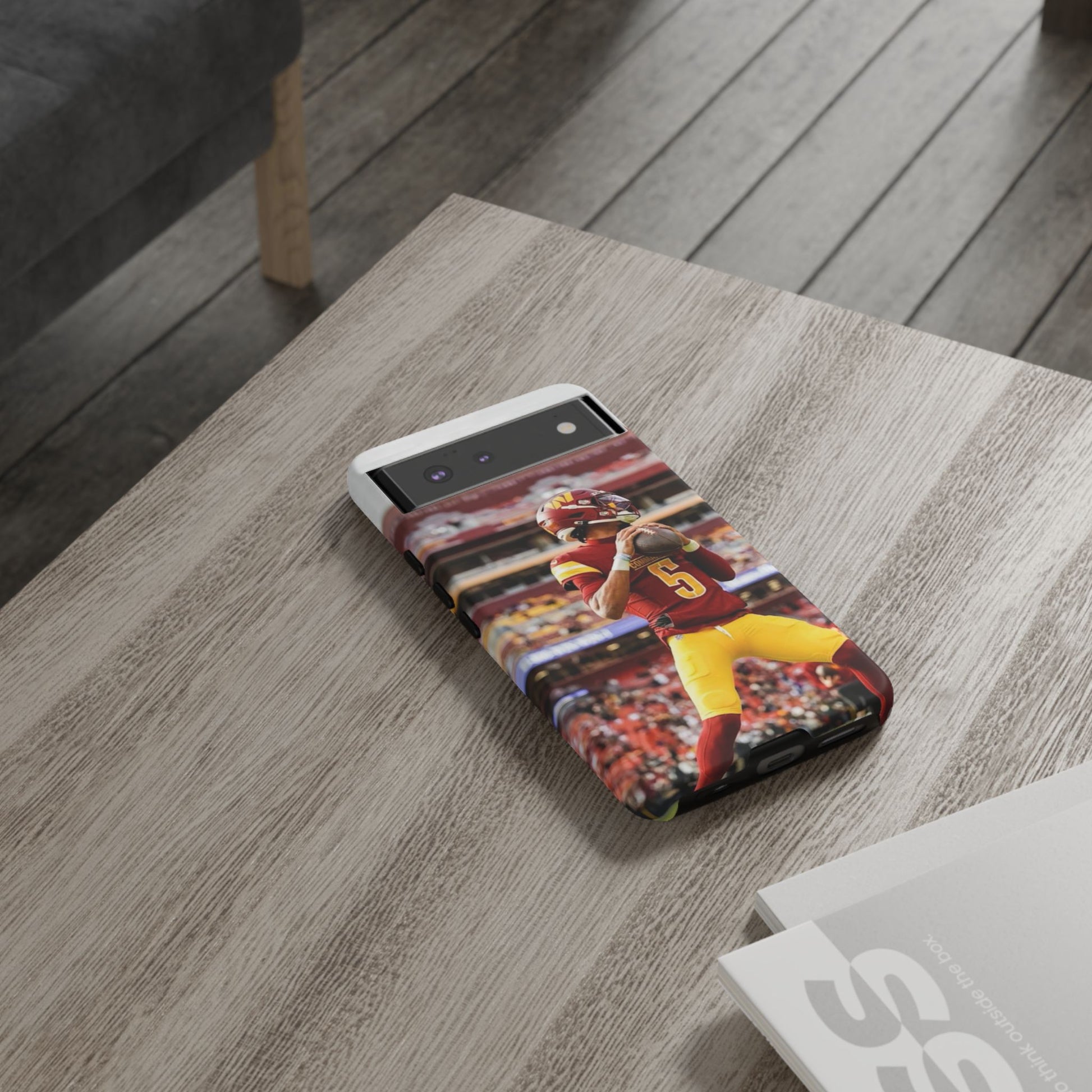 Jayden Daniels Washington Football Tough Cases for iPhones, Samsung, and Pixel