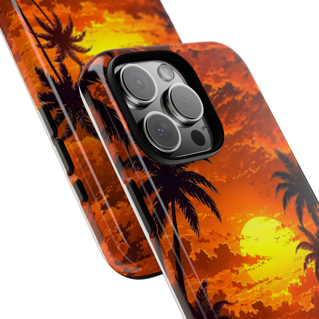 Beautiful Beach Sunset Tough Cases for iPhones, Samsung, and Pixel