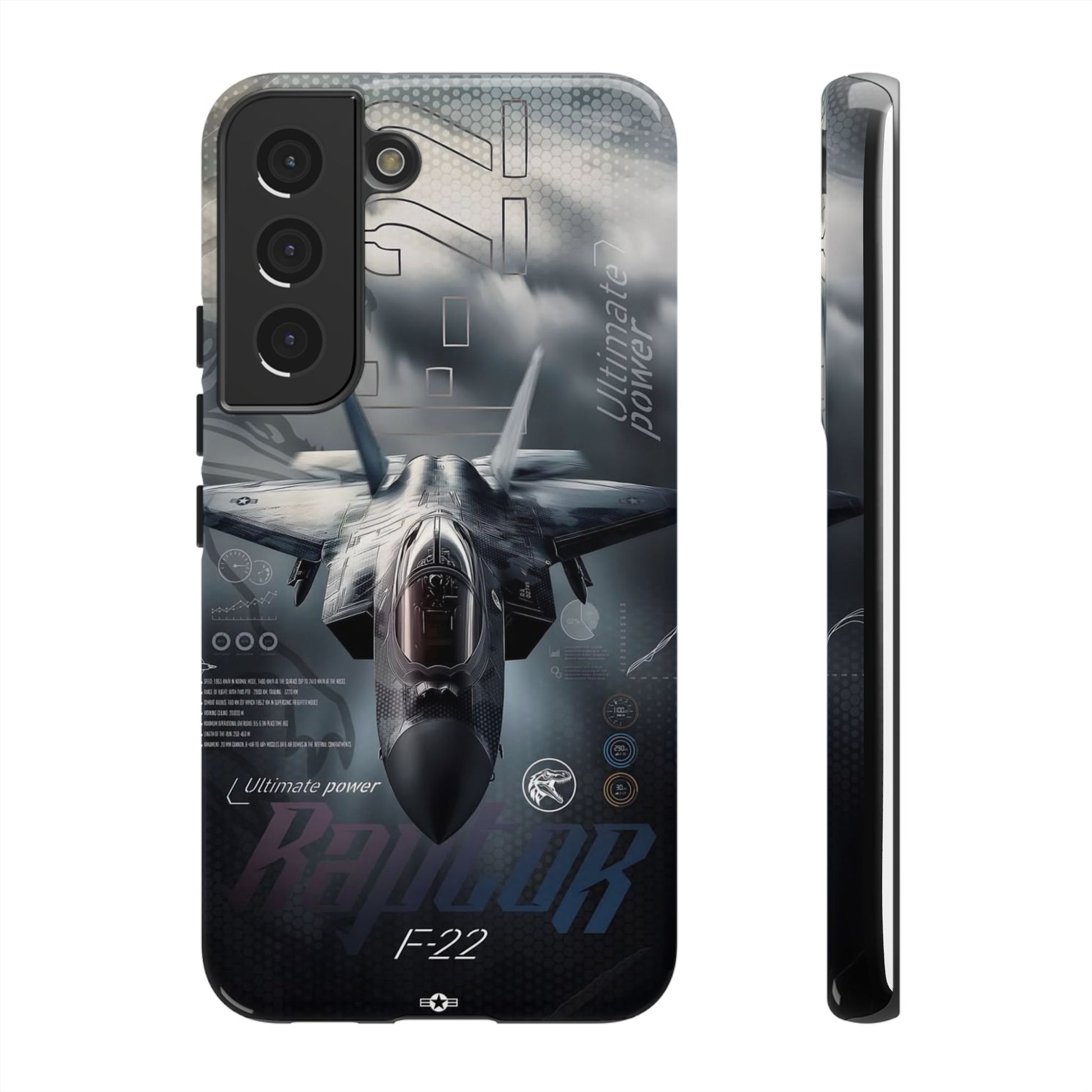 F-22 Raptor Fighter Jet Tough Cases for iPhones, Samsung, and Pixel