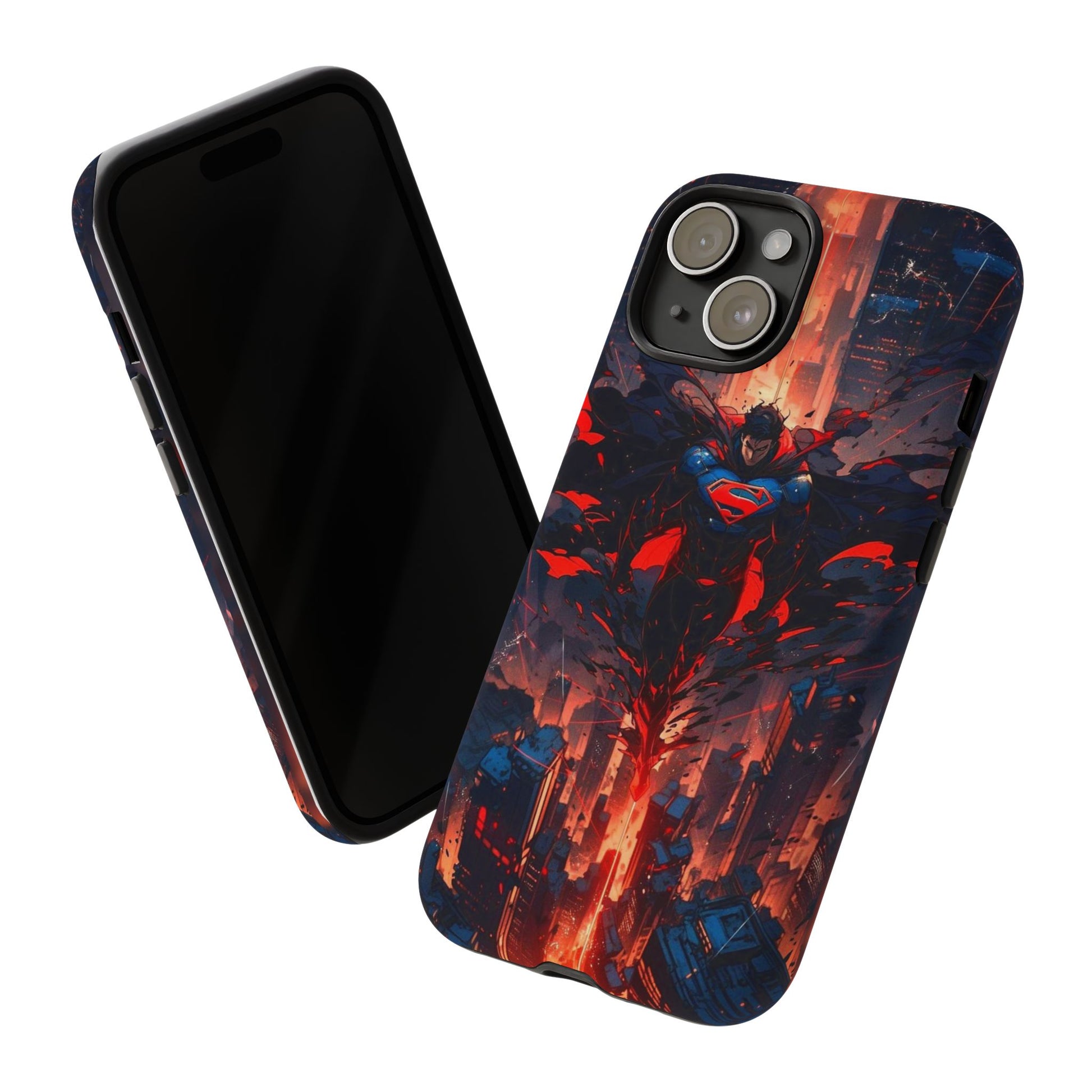 Anime Superman Tough Cases for iPhones, Samsung, and Pixel