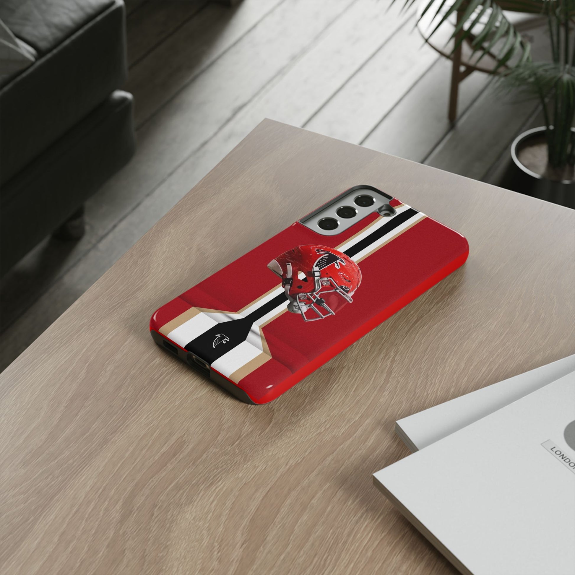 Atlanta Falcons Football Helmet Logo Tough Cases for iPhones, Samsung, and Pixel