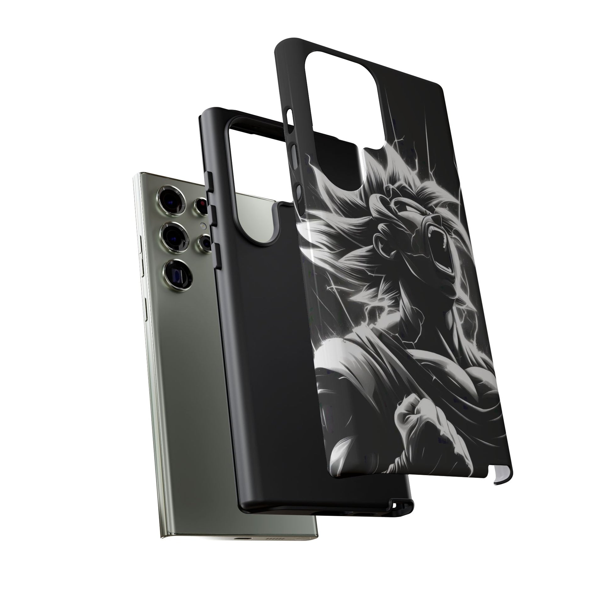 Anime Saiyan Rage Dragon ball Z Tough Cases for iPhones, Samsung, and Pixel