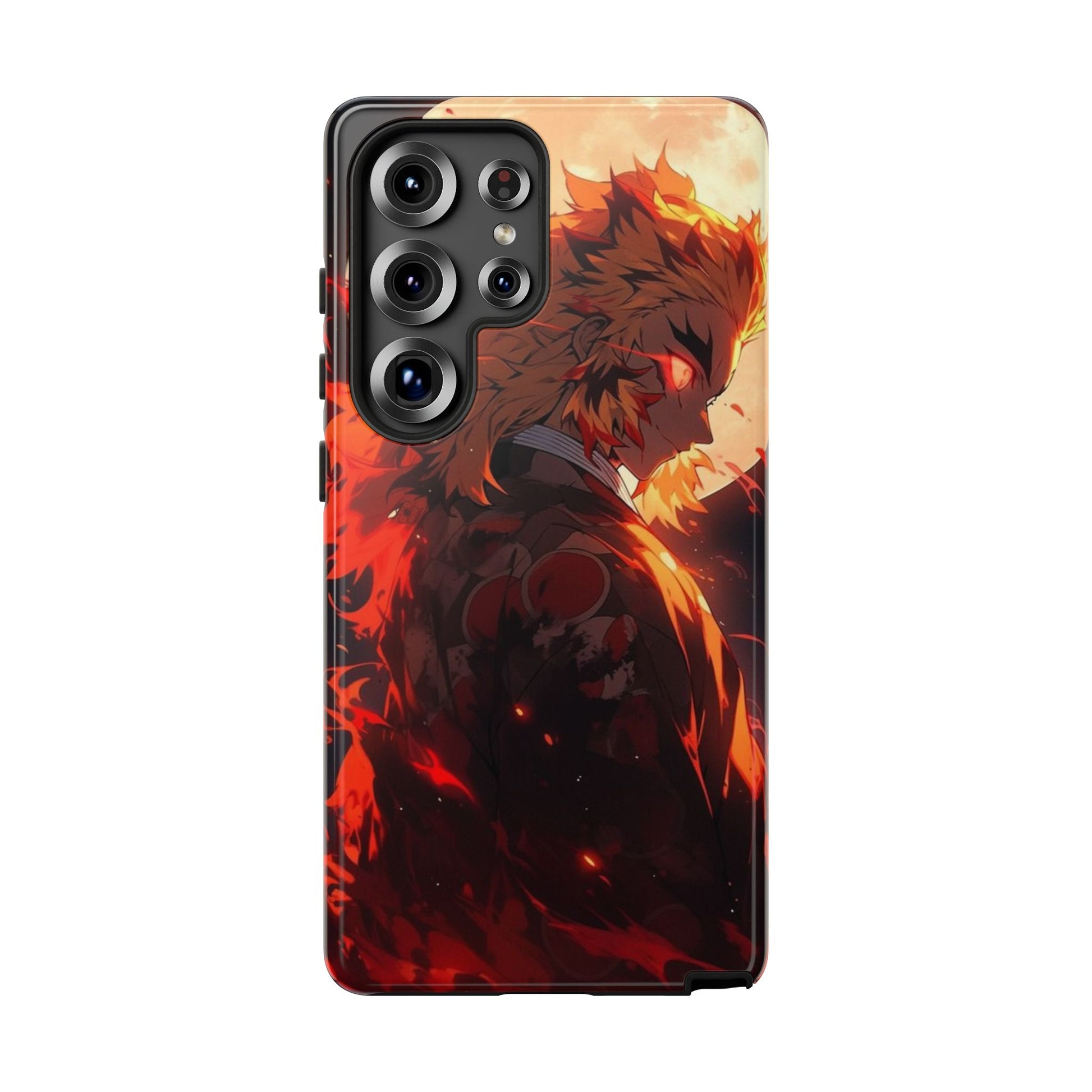 Demon Sl;ayer Rengoku Anime Phone Case, Tough Cases for iPhones, Samsung, and Pixel