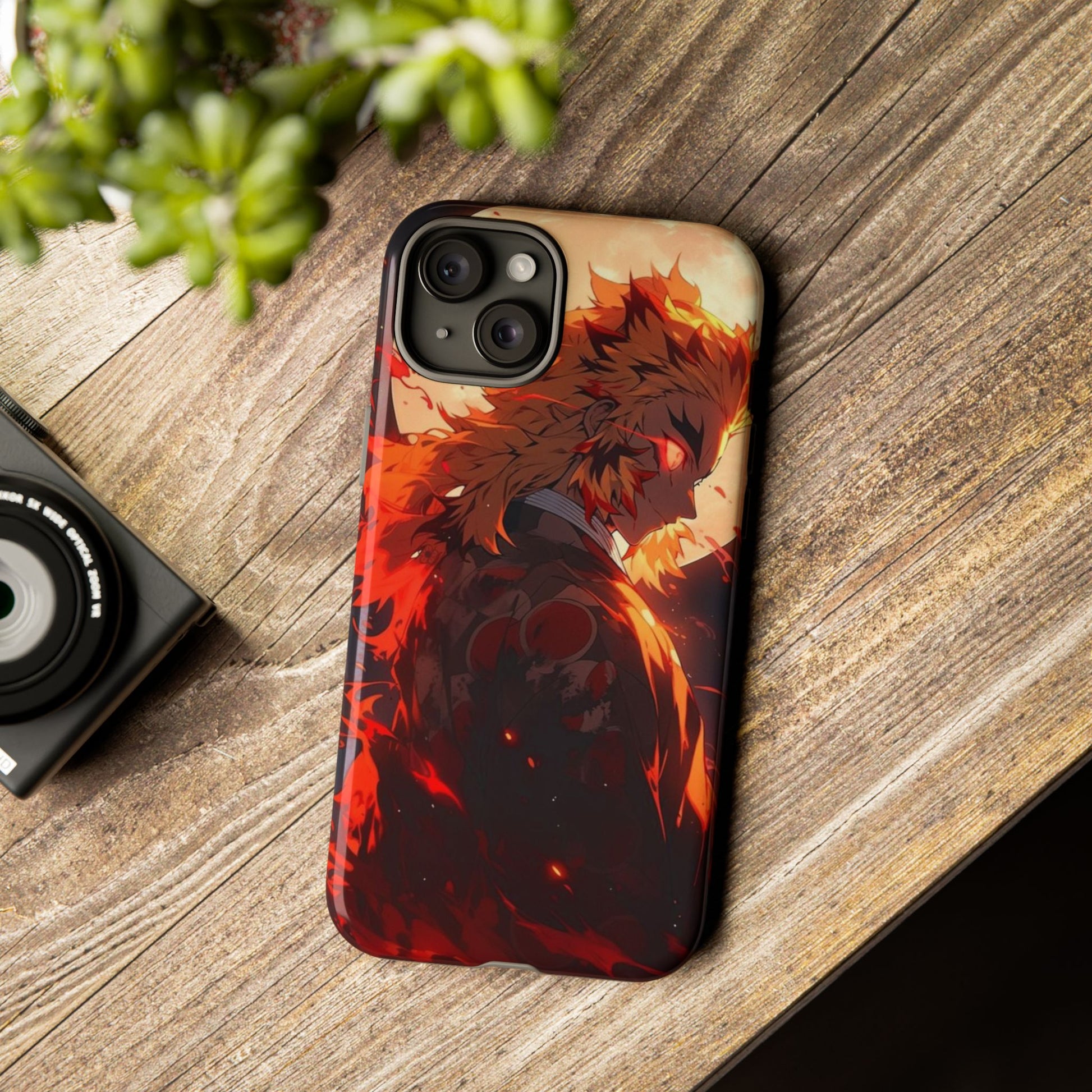 Demon Sl;ayer Rengoku Anime Phone Case, Tough Cases for iPhones, Samsung, and Pixel