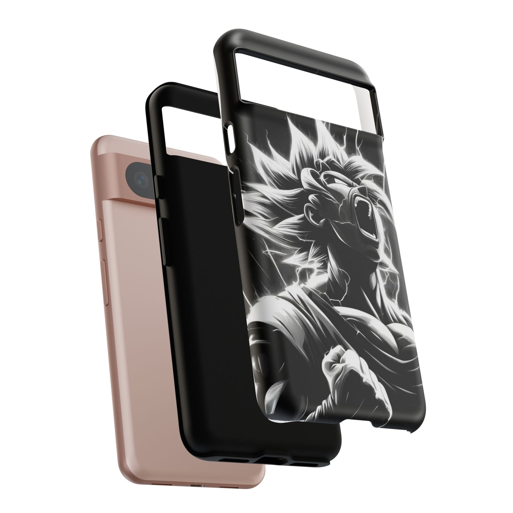 Anime Saiyan Rage Dragon ball Z Tough Cases for iPhones, Samsung, and Pixel