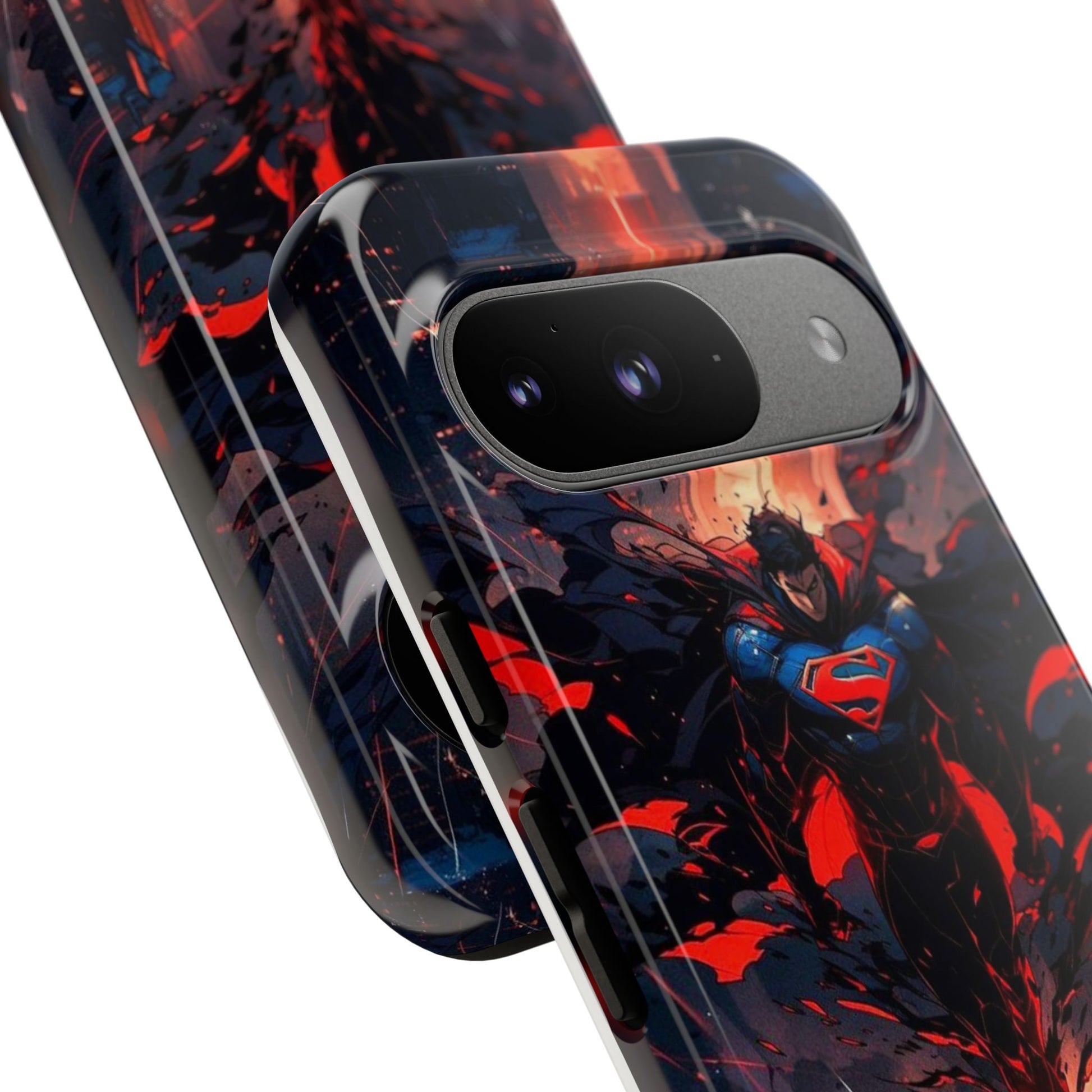 Anime Superman Tough Cases for iPhones, Samsung, and Pixel