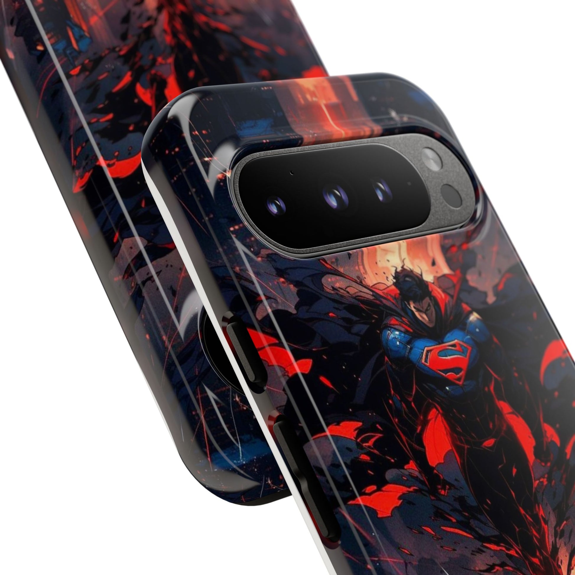 Anime Superman Tough Cases for iPhones, Samsung, and Pixel