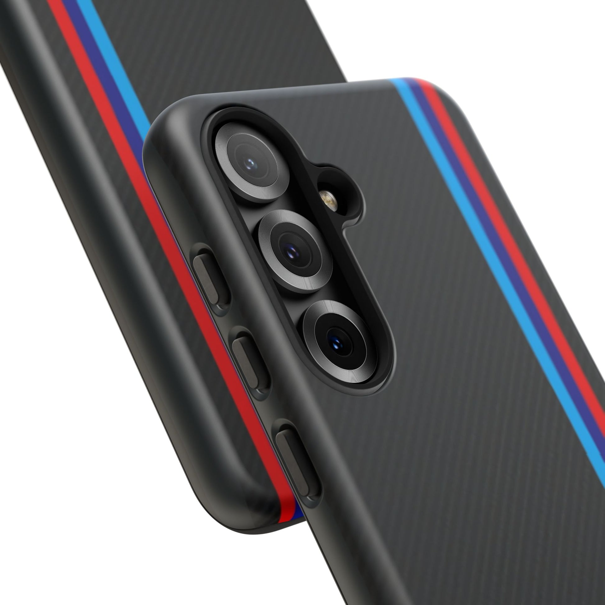 BMW M Stripes Carbon Fiber Design Tough Cases for iPhones, Samsung, and Pixel