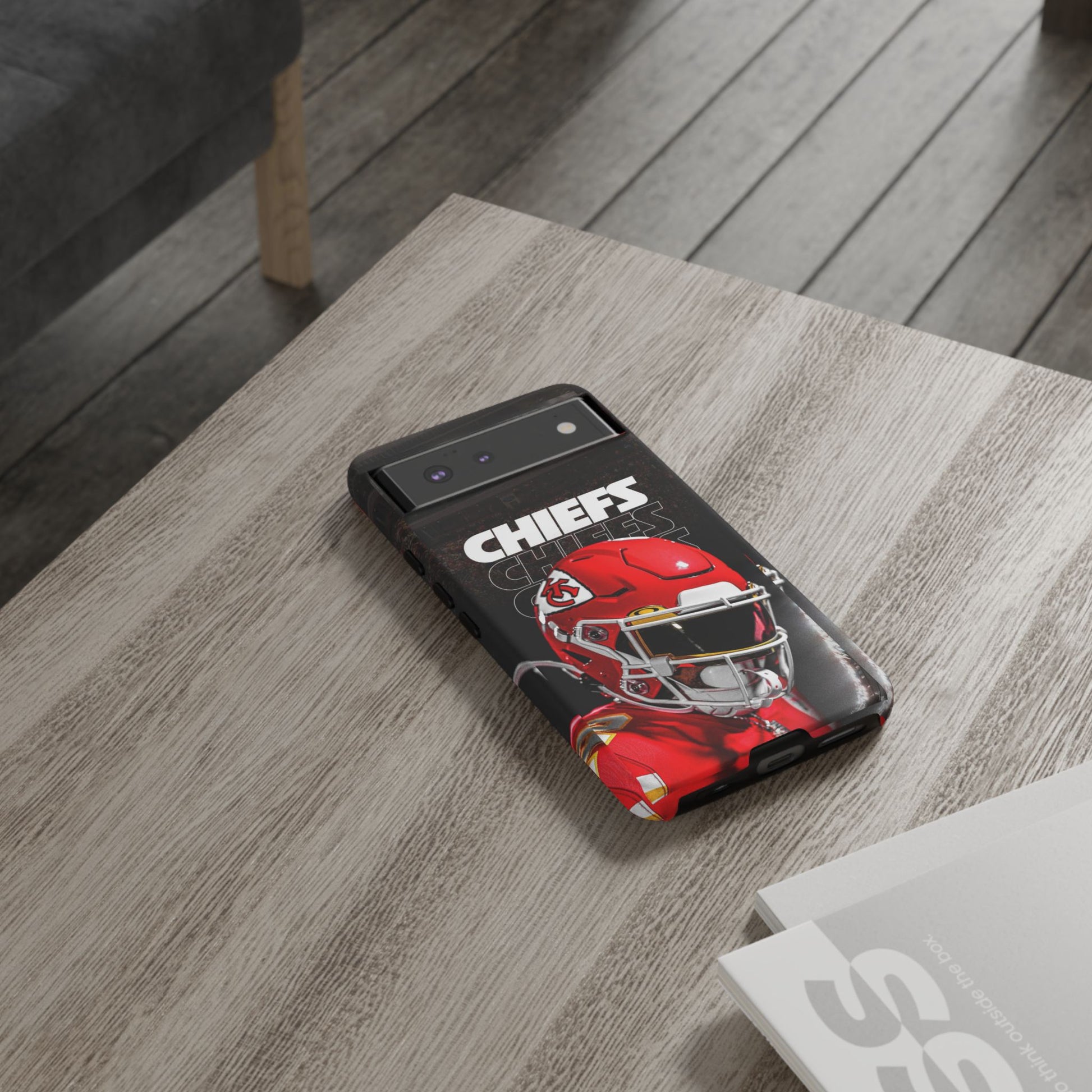 Kansas City Chiefs Football Helmet Logo Tough Cases for iPhones, Samsung, and Pixel