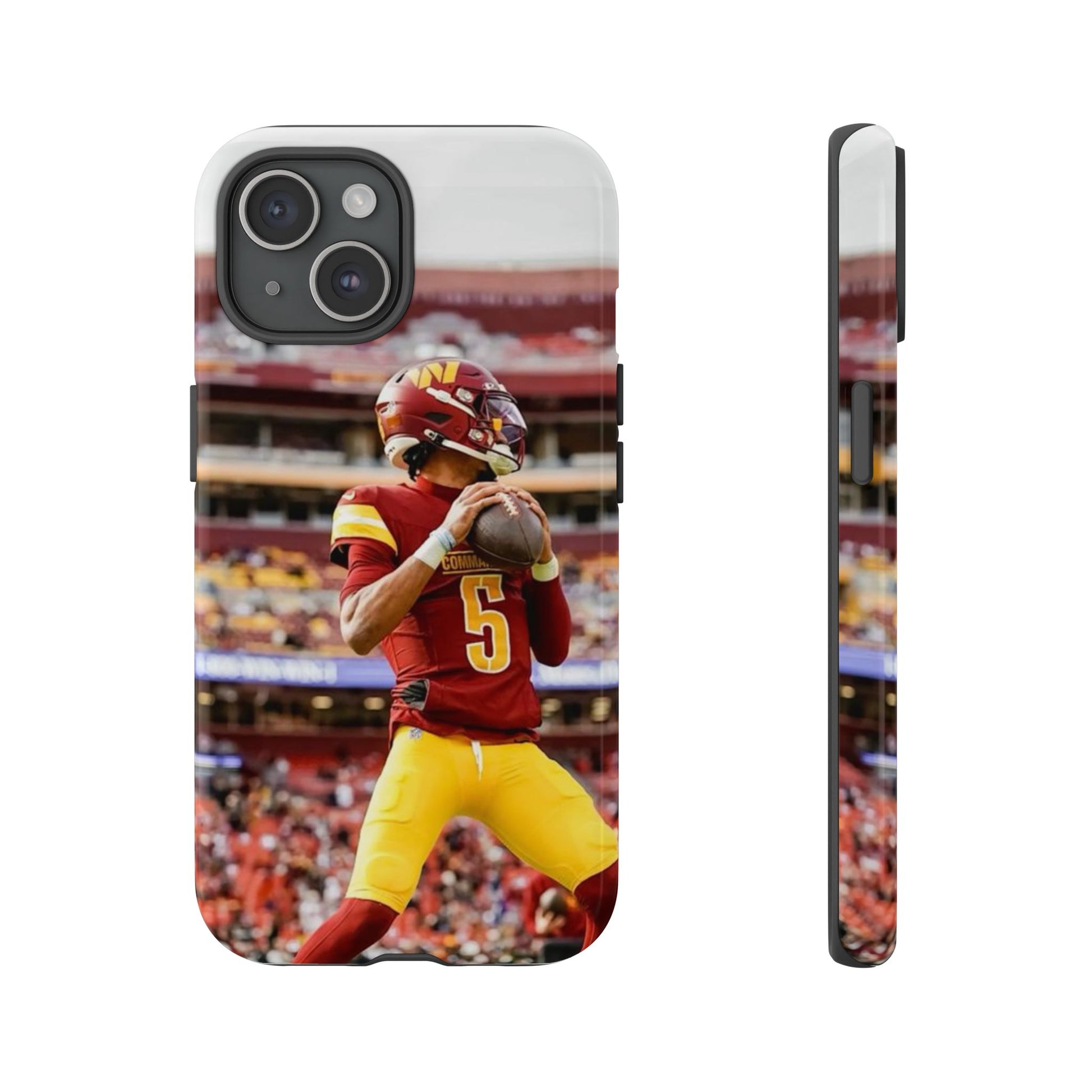 Jayden Daniels Washington Football Tough Cases for iPhones, Samsung, and Pixel