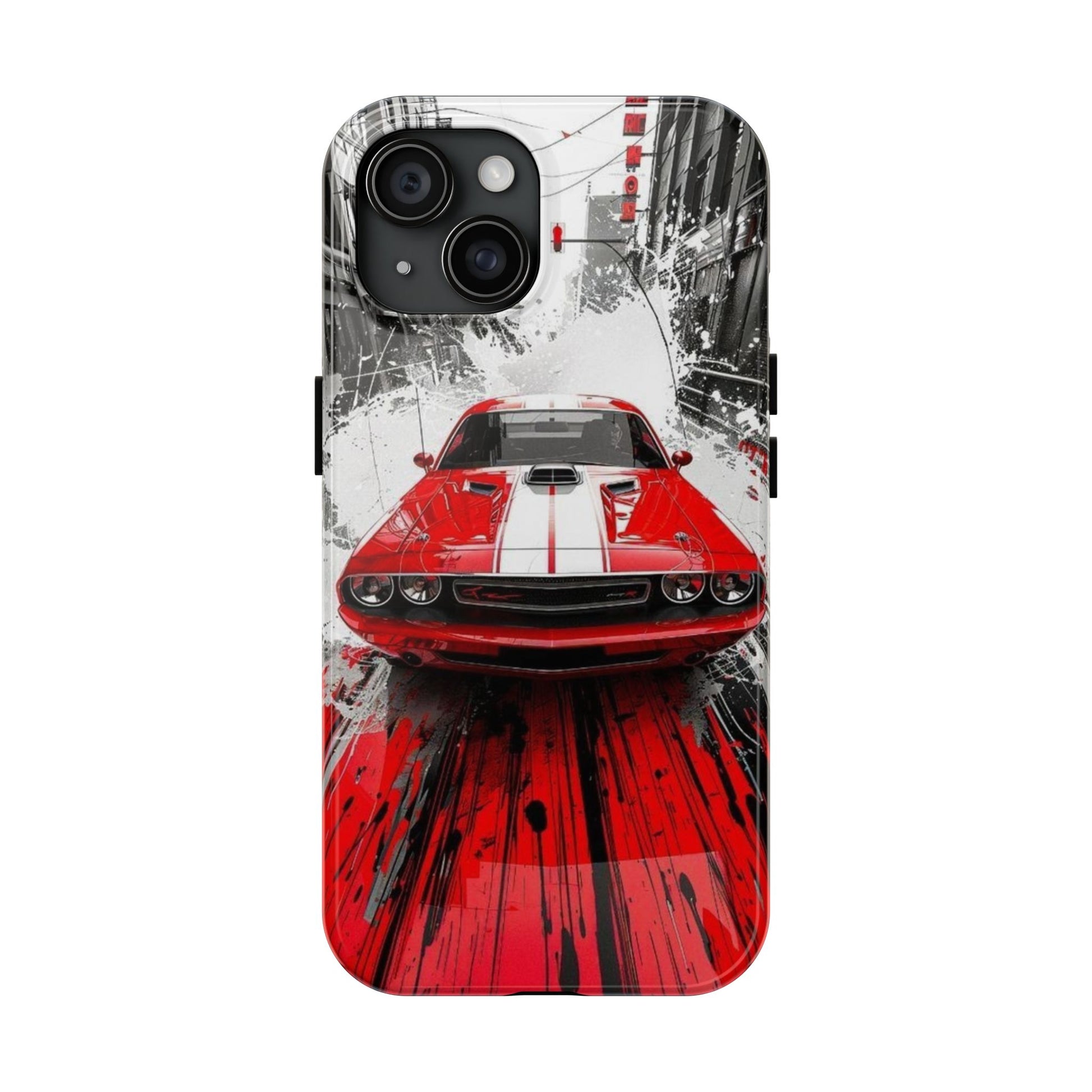 Red Muscle Car Hell Cat Phone Cases for Iphones & Samsung Phones