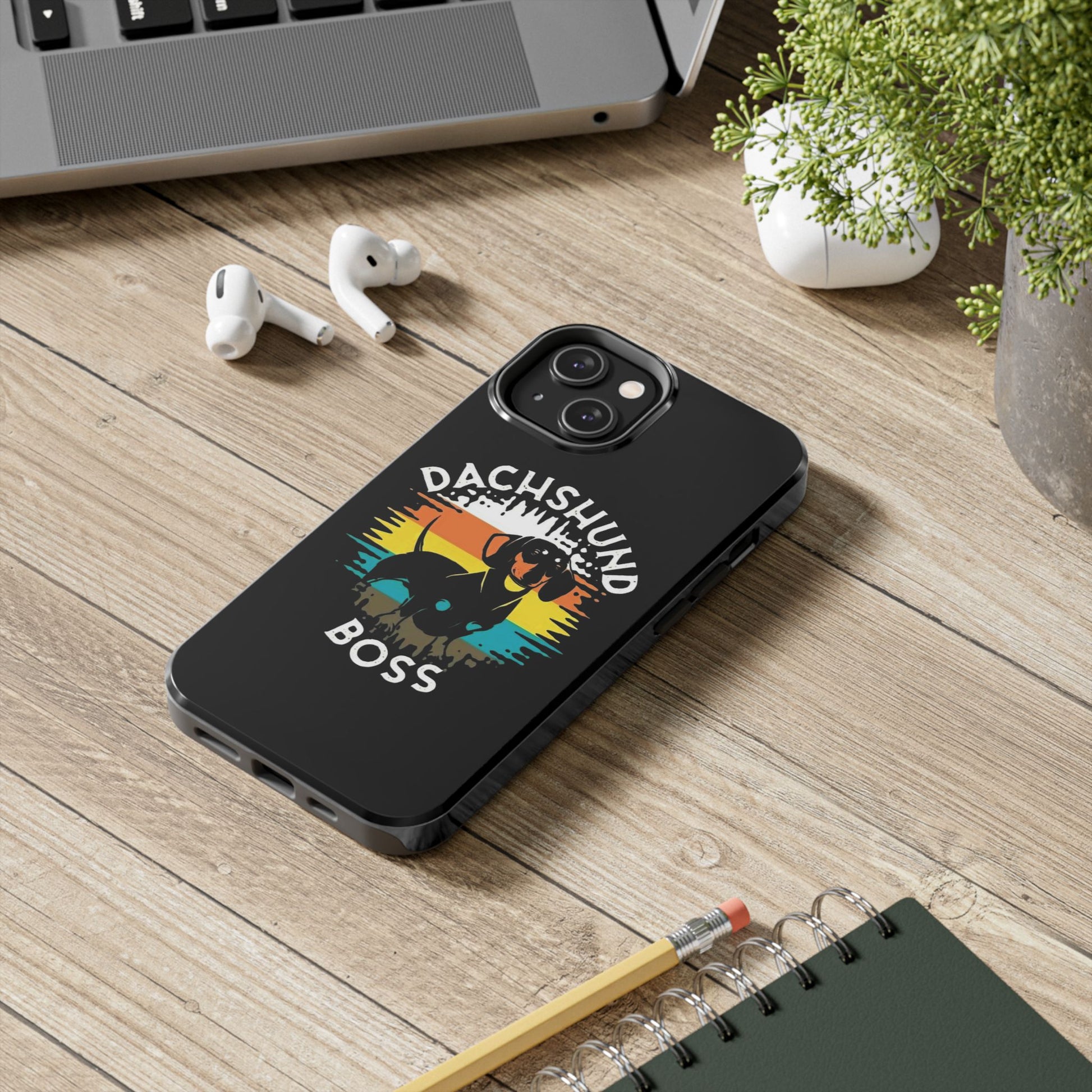 Dachshund Boss Theme Phone Cases for iPhones & Samsung Phones