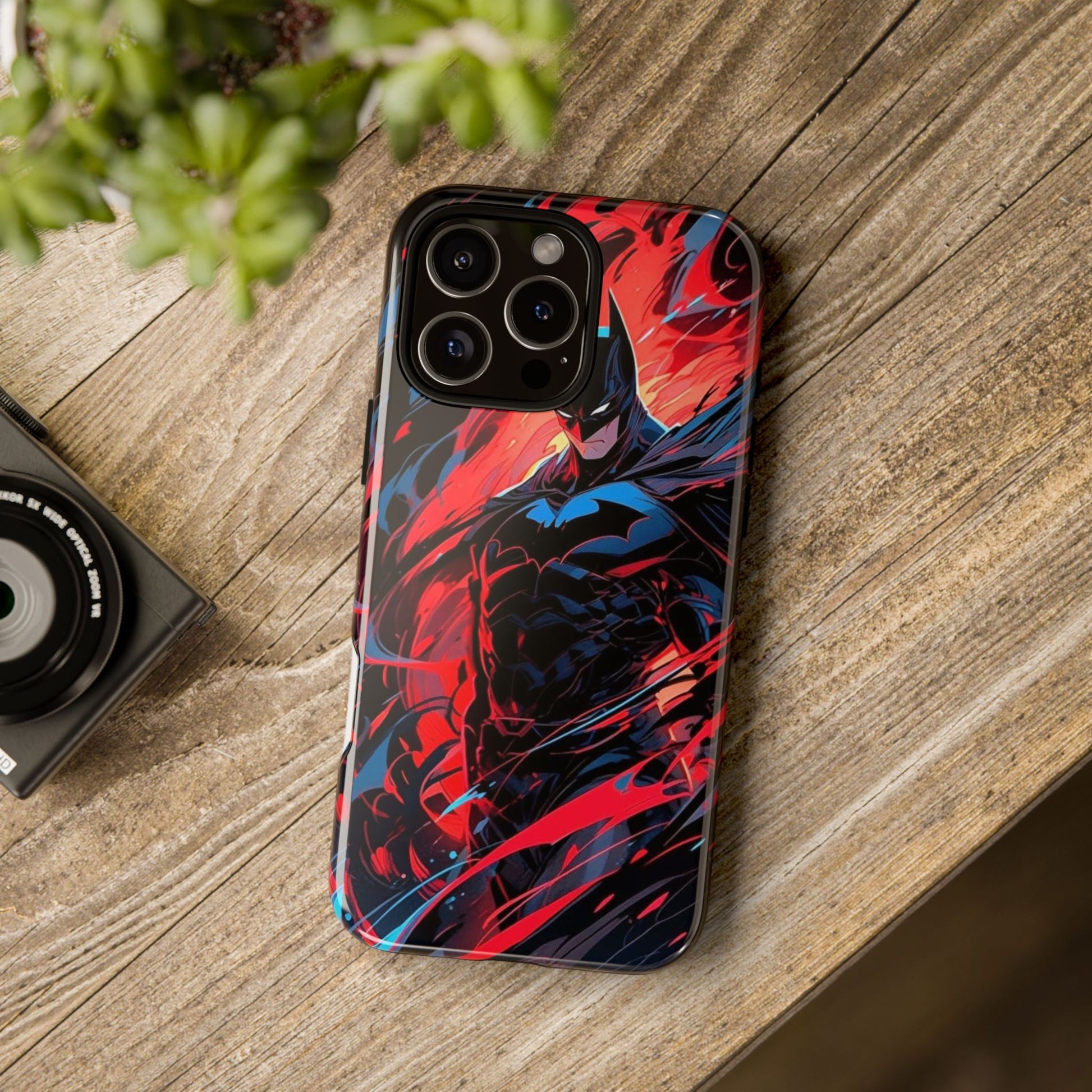 The Dark Knight Batman Art Tough Cases for iPhones, Samsung, and Pixel
