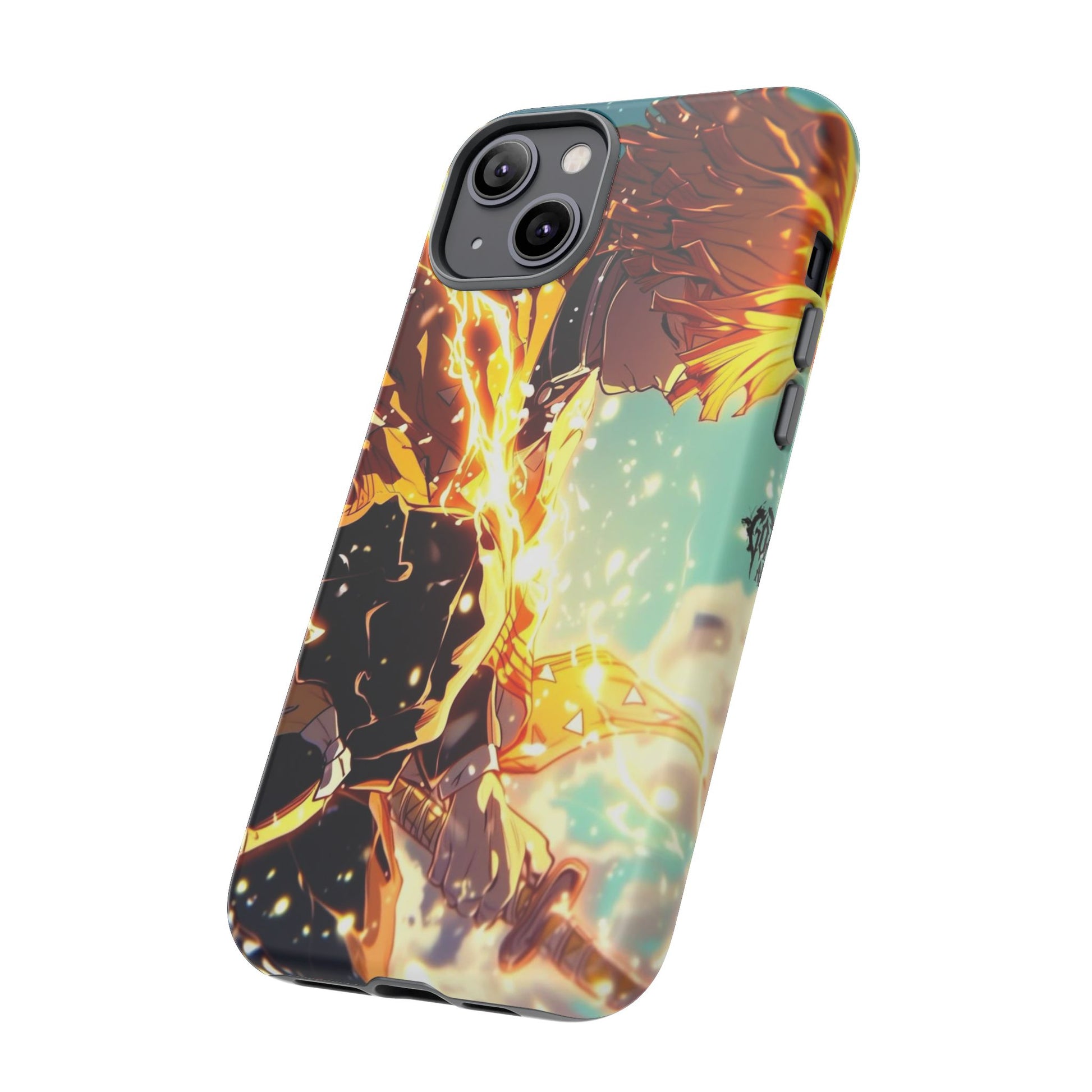 Demon Slayer Zenitsu Anime Theme Phone Case, Tough Cases for iPhones, Samsung, and Pixel