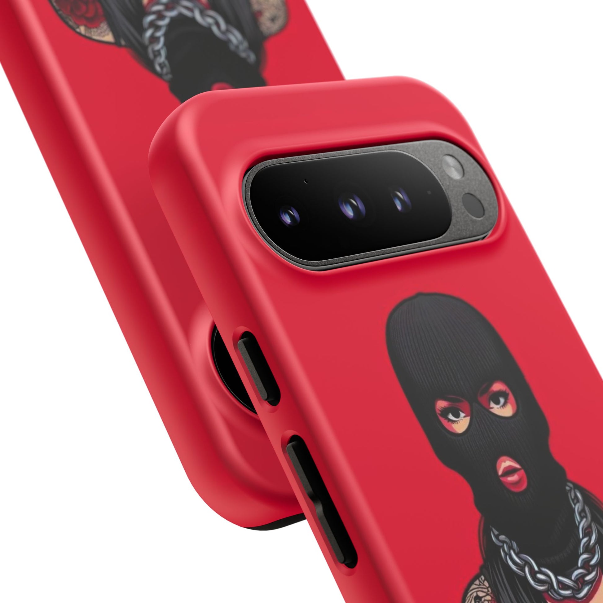 Thug Girl Red Design Tough Cases for iPhones, Samsung, and Pixel