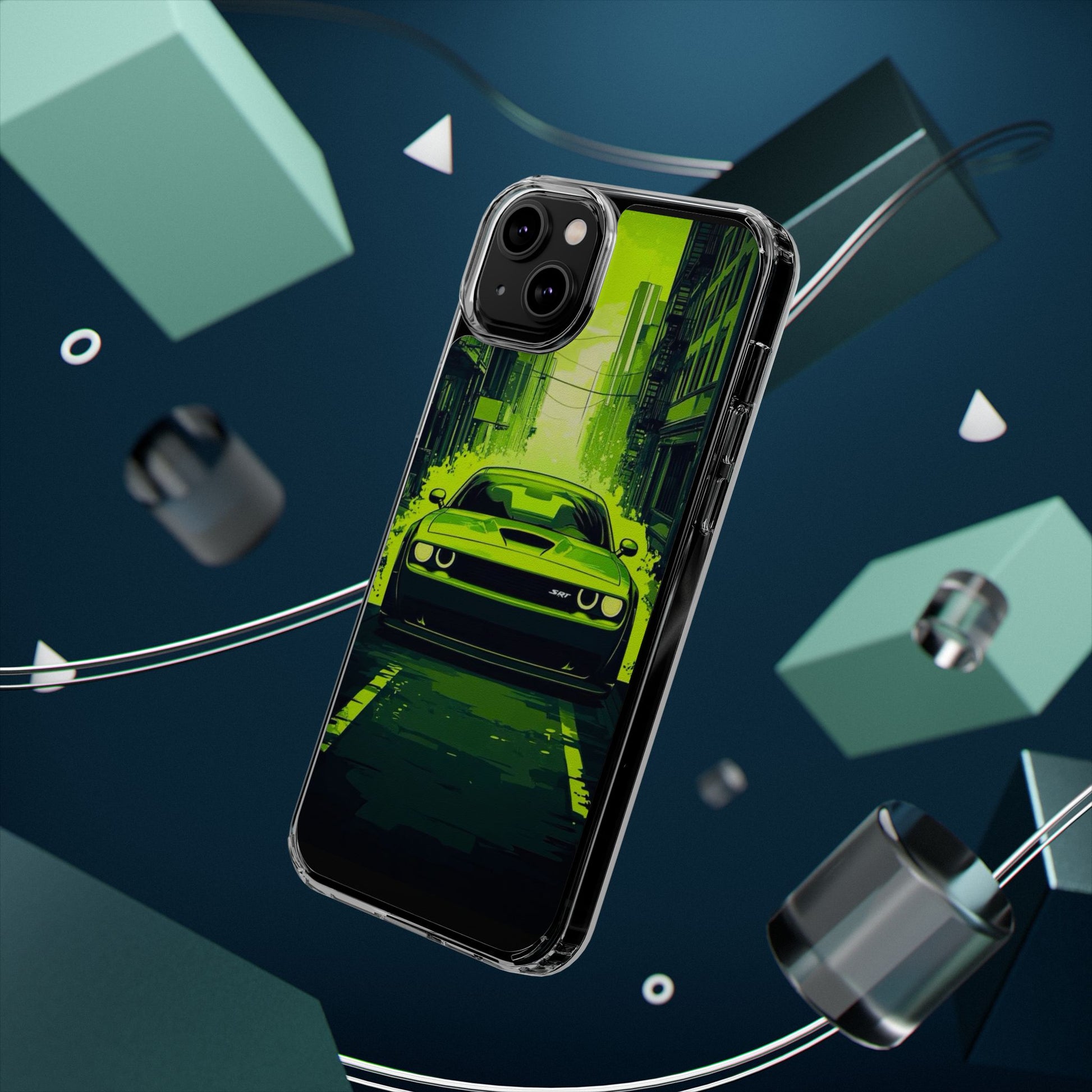 Neon Dodge Challenger Hellcat Phone case for Select Iphones and Samsung phones
