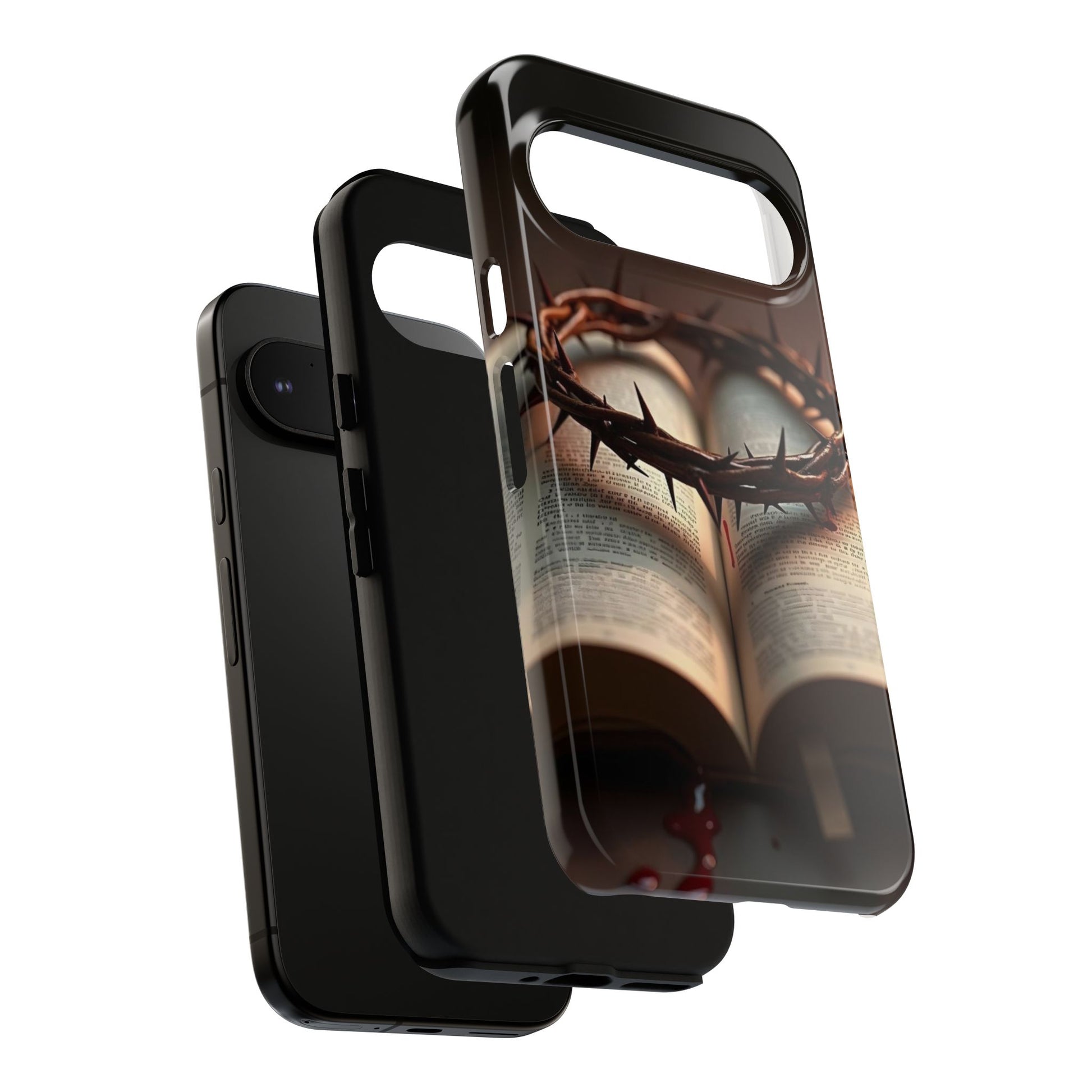 Crown of Thorns and Bible Christian Tough Cases for iPhones, Samsung, and Pixel