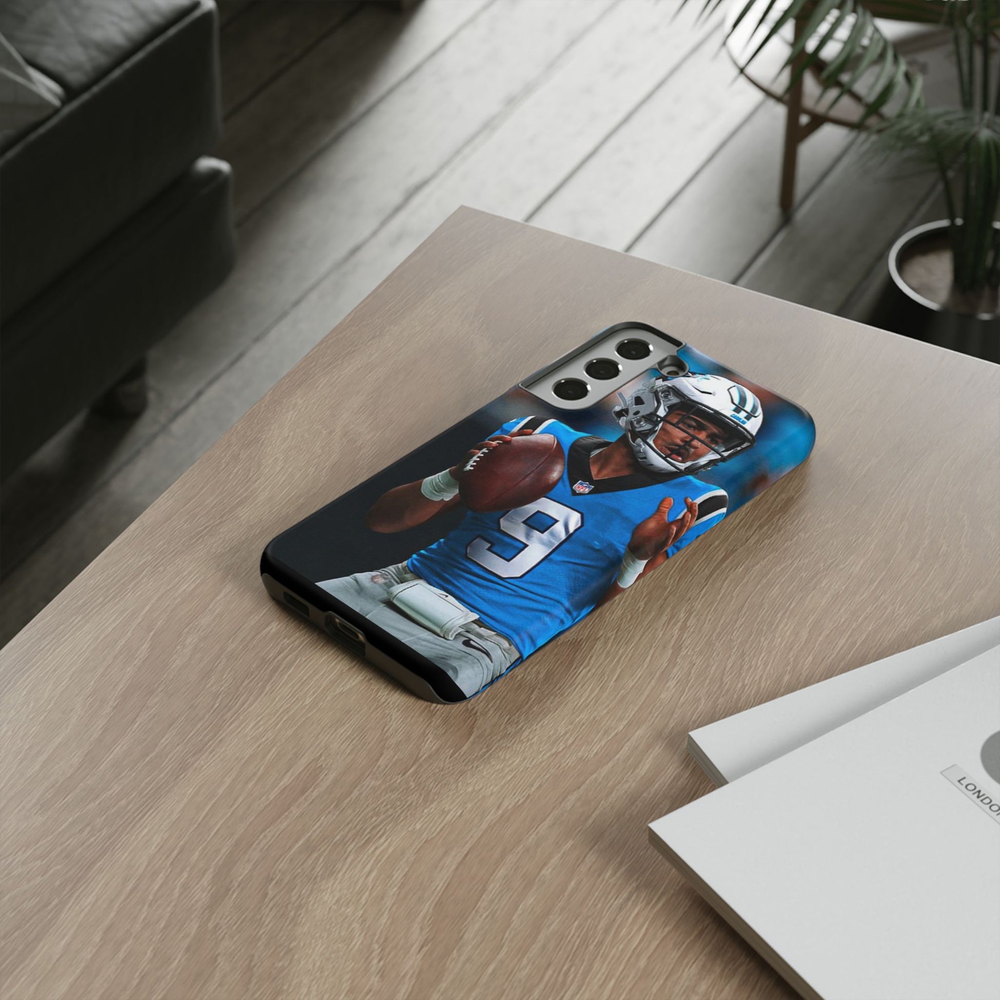 Carolina Panthers Bryce Young Football Tough Cases for iPhones, Samsung, and Pixel