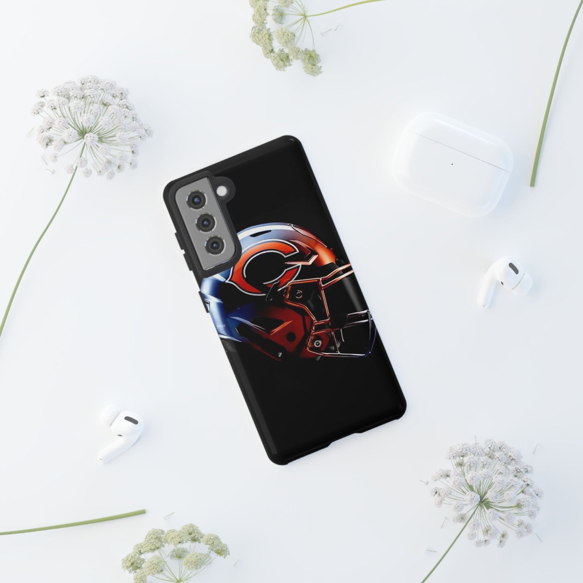 Football Helmet Chicago Bears Phone Case, Tough Cases for iPhones, Samsung, and Pixel