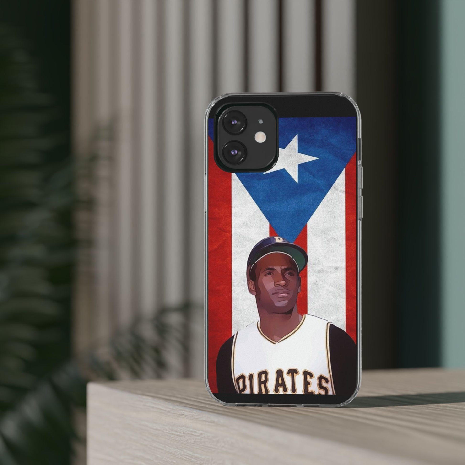 Puerto Rican Baseball Legend Clemente inspired Protective Iphone, Samsung case