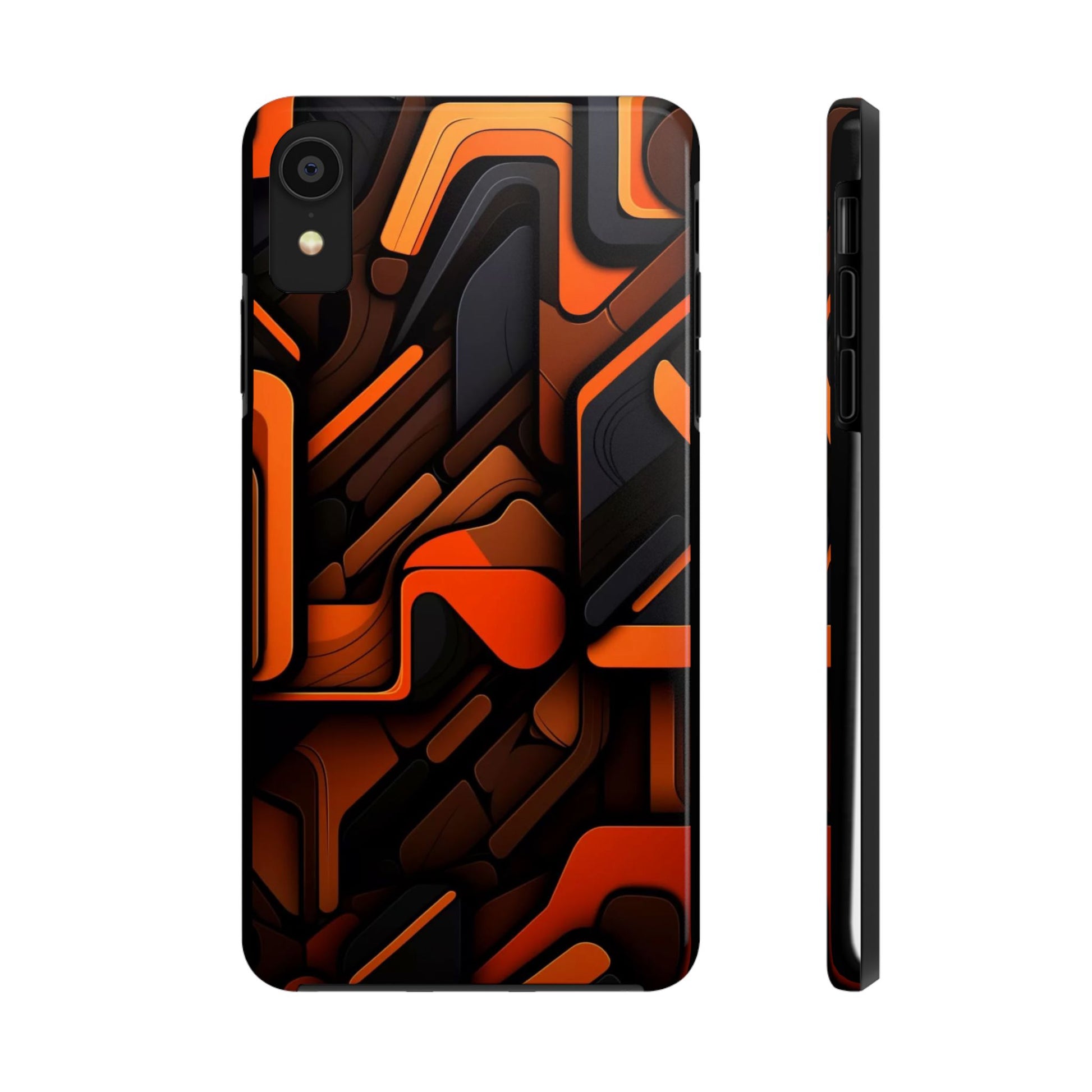Orange Abstract Art Design Phone Case for Select iPhones & Samsung Galaxy Phones