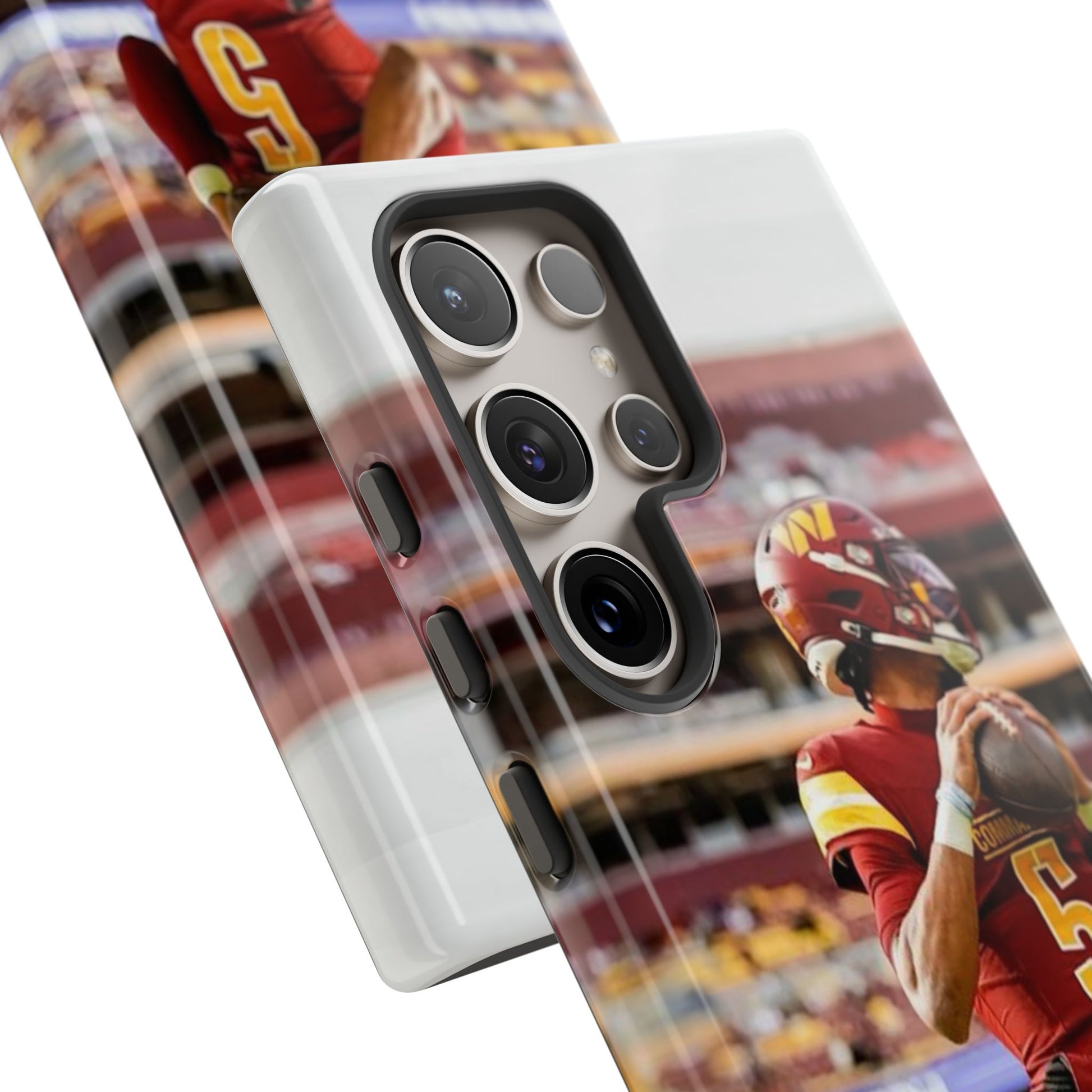 Jayden Daniels Washington Football Tough Cases for iPhones, Samsung, and Pixel