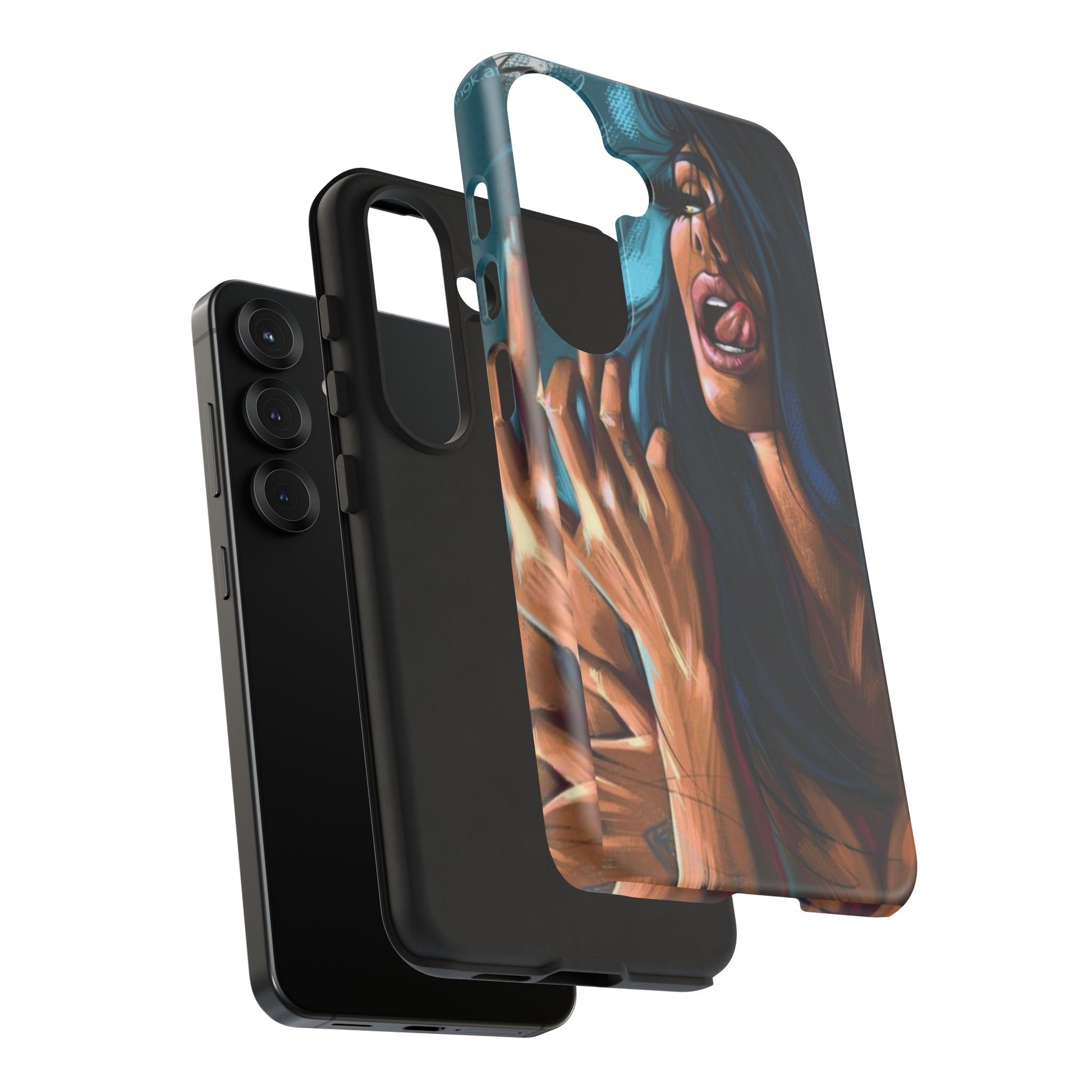 Tough Girl Theme Urban Design Cases for iPhones, Samsung, and Pixel