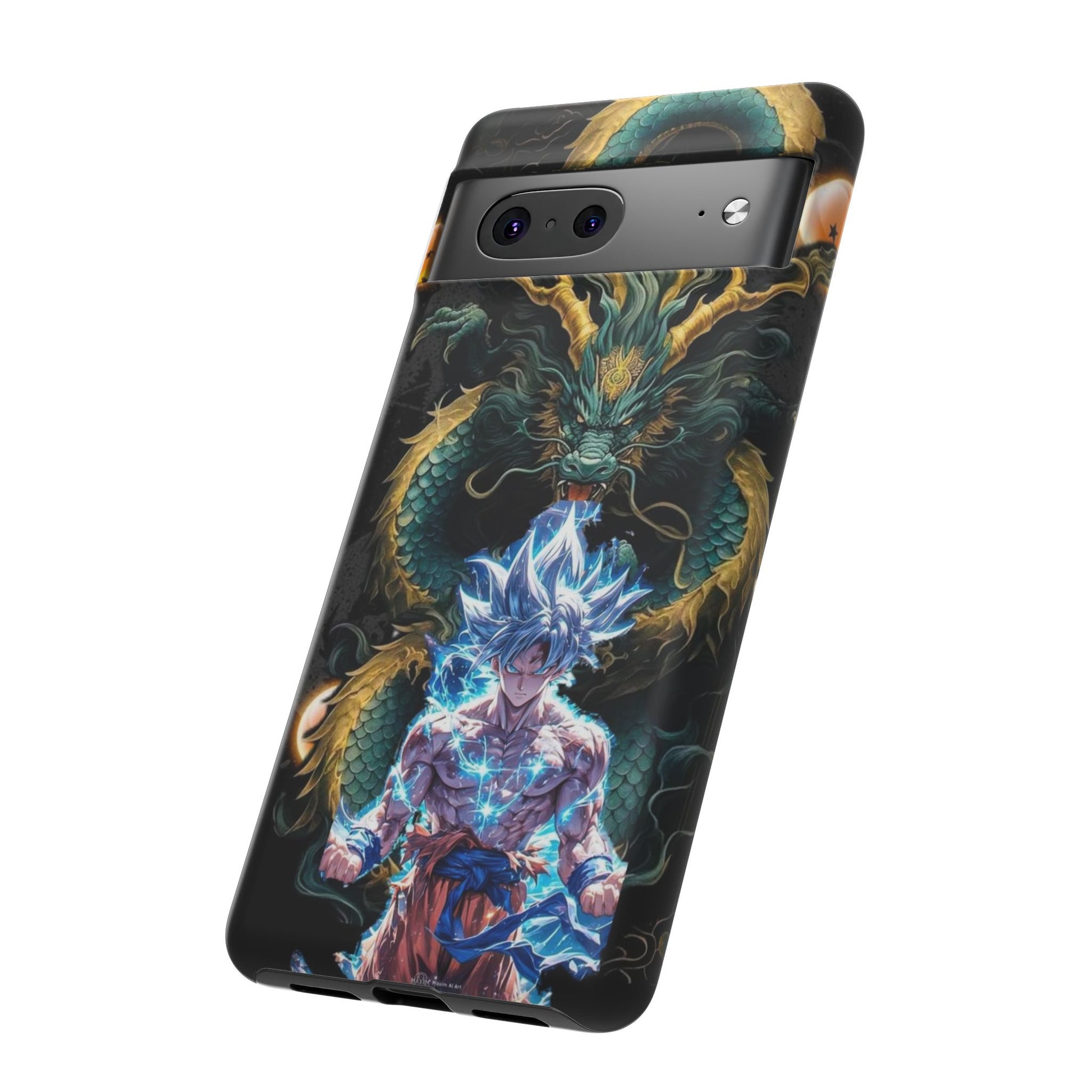 Anime Goku x Shenron Dragonball Z Tough Cases for iPhones, Samsung, and Pixel