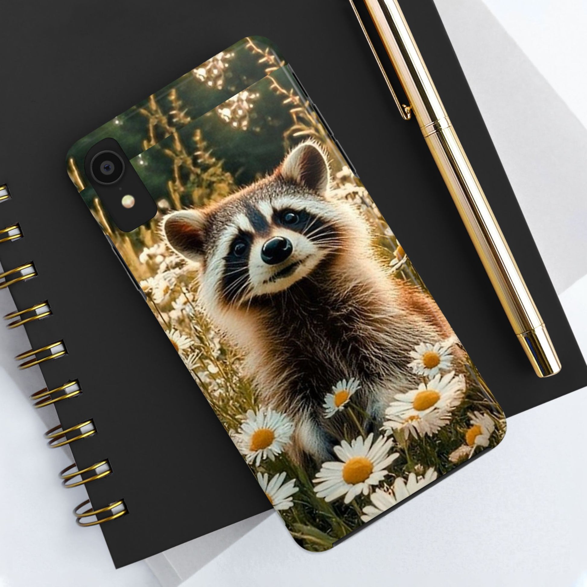 Cute Raccoon Theme Phone Cases for iPhones & Samsung Phones
