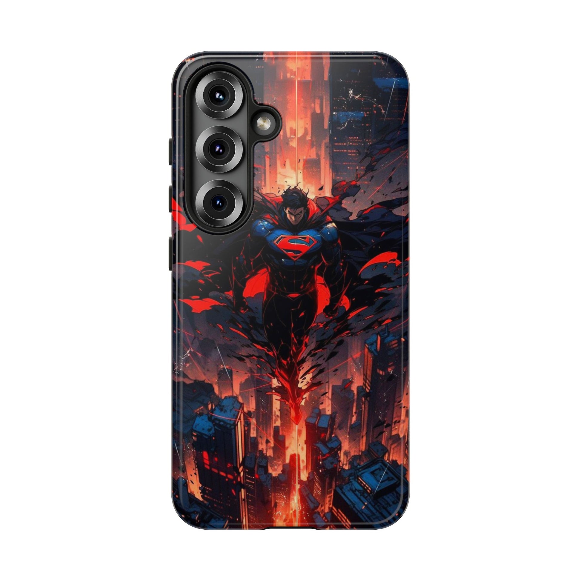 Anime Superman Tough Cases for iPhones, Samsung, and Pixel