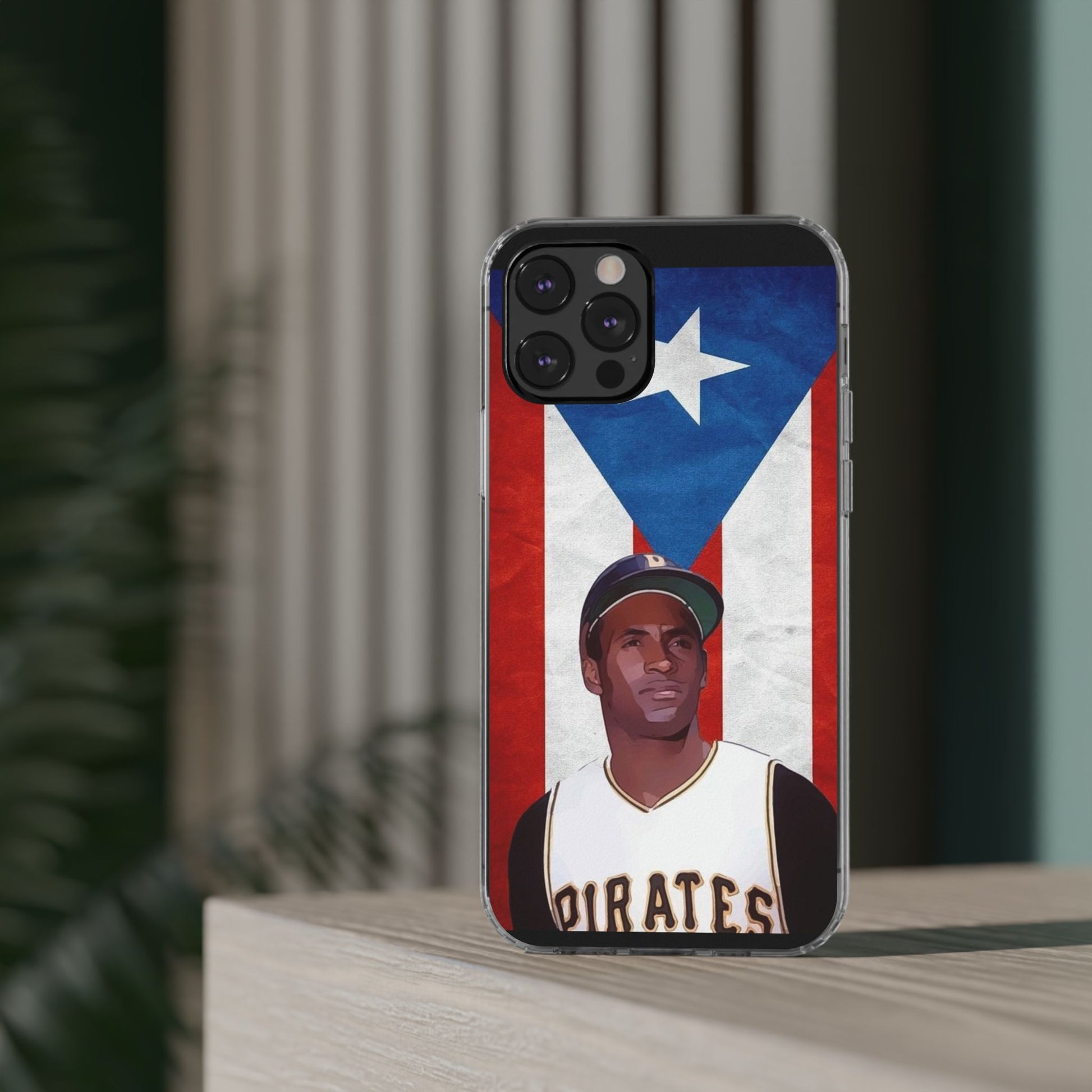 Puerto Rican Baseball Legend Clemente inspired Protective Iphone, Samsung case