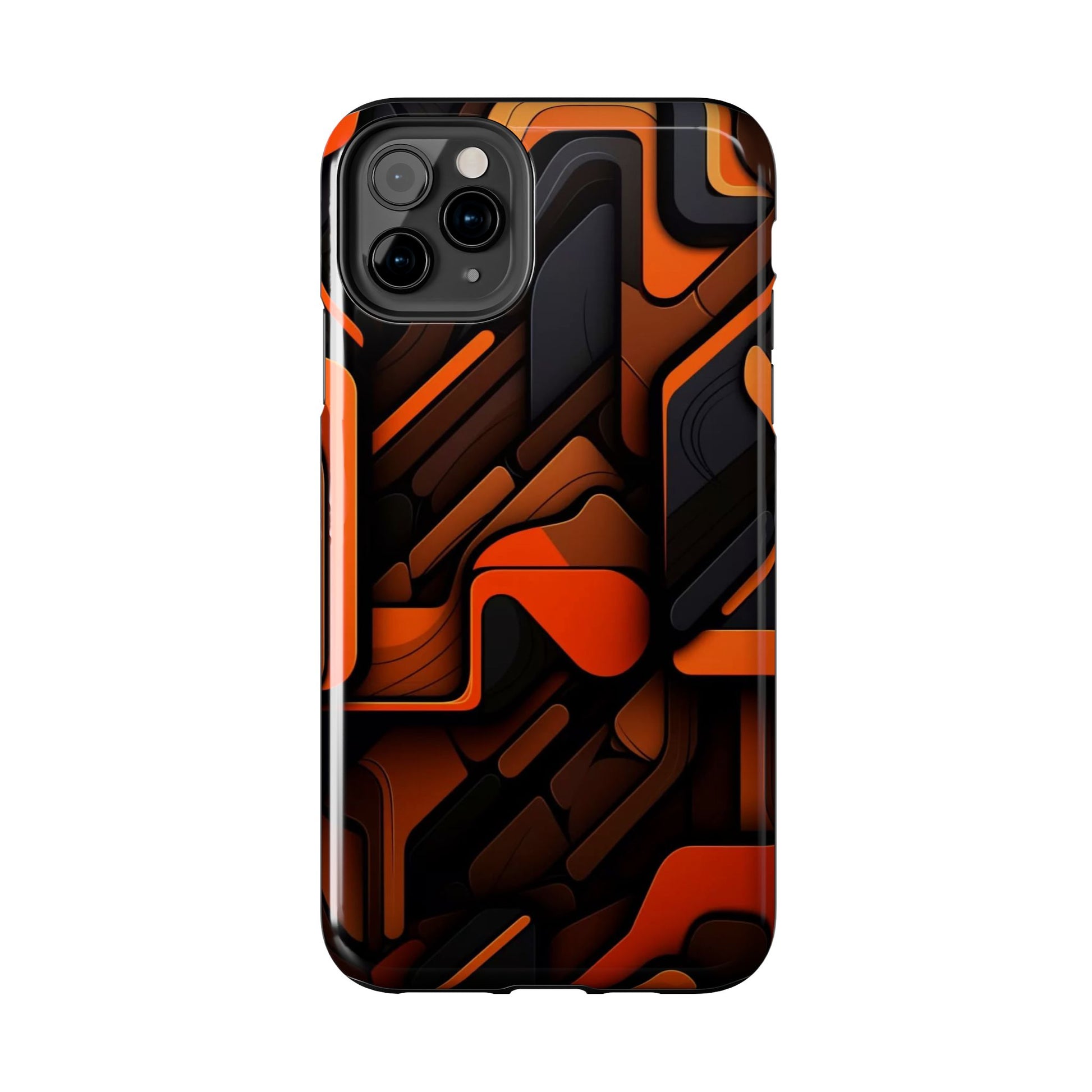 Orange Abstract Art Design Phone Case for Select iPhones & Samsung Galaxy Phones