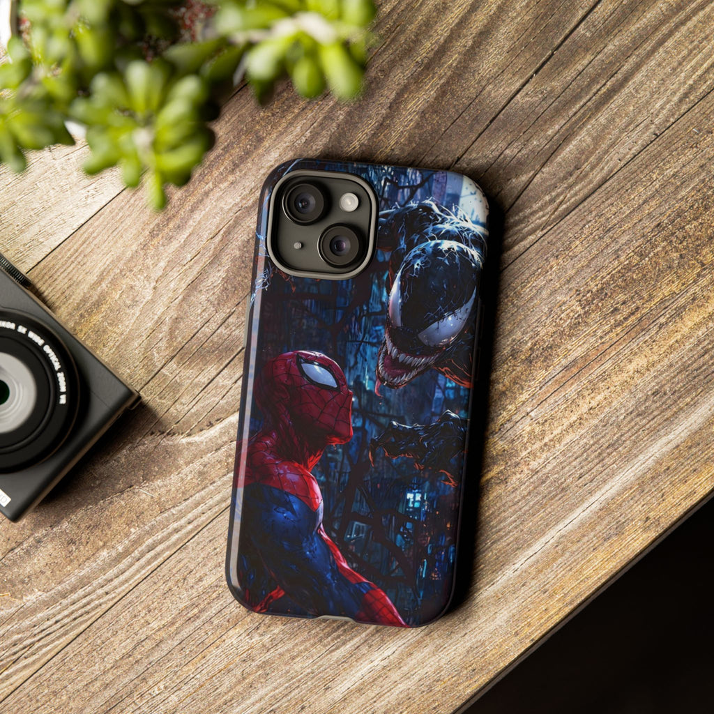 Venom x Spiderman Phone Case, Tough Cases for iPhones, Samsung, and Pixel