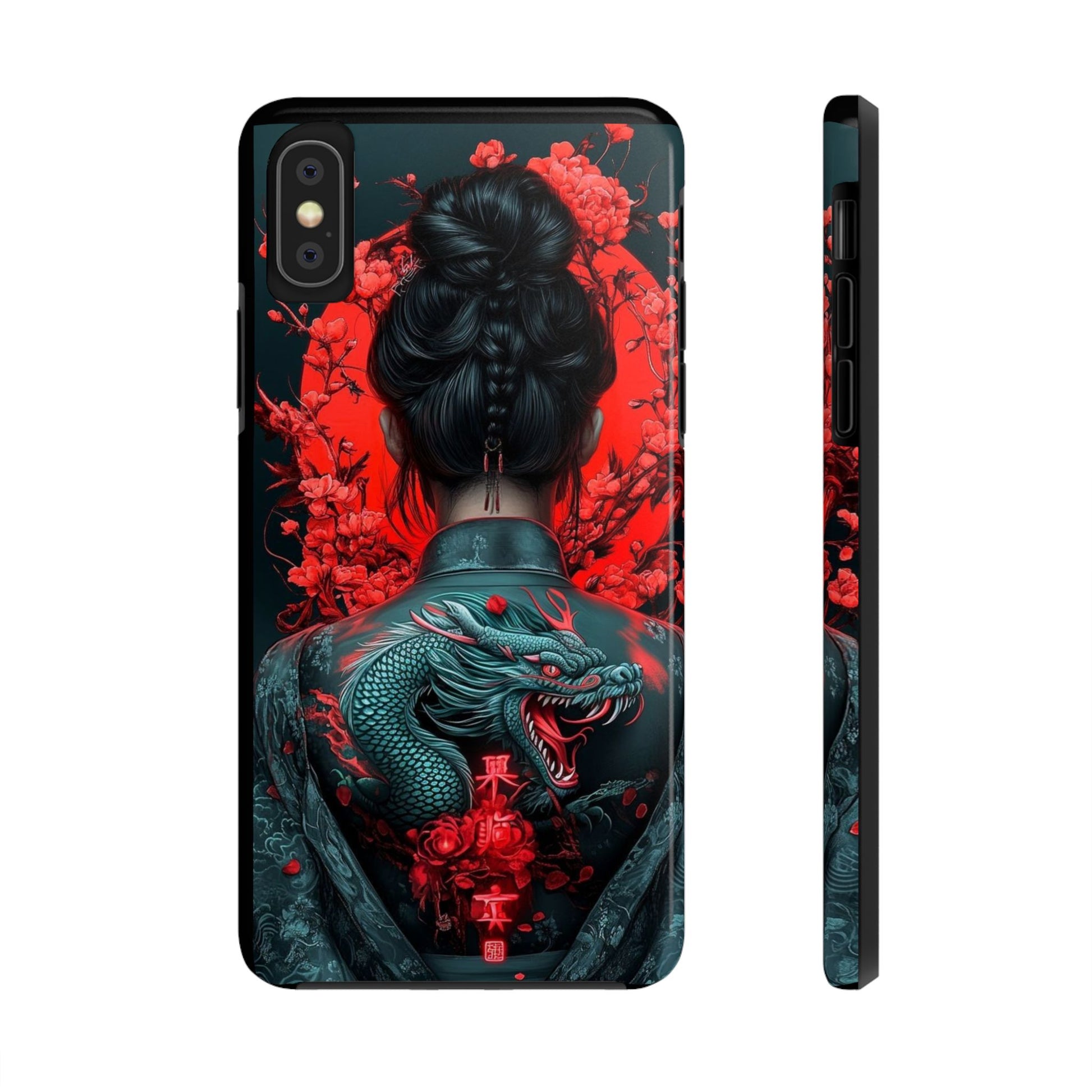 Dragon Geisha Japanese Design Phone Cases for iPhone & Samsung Galaxy Phones