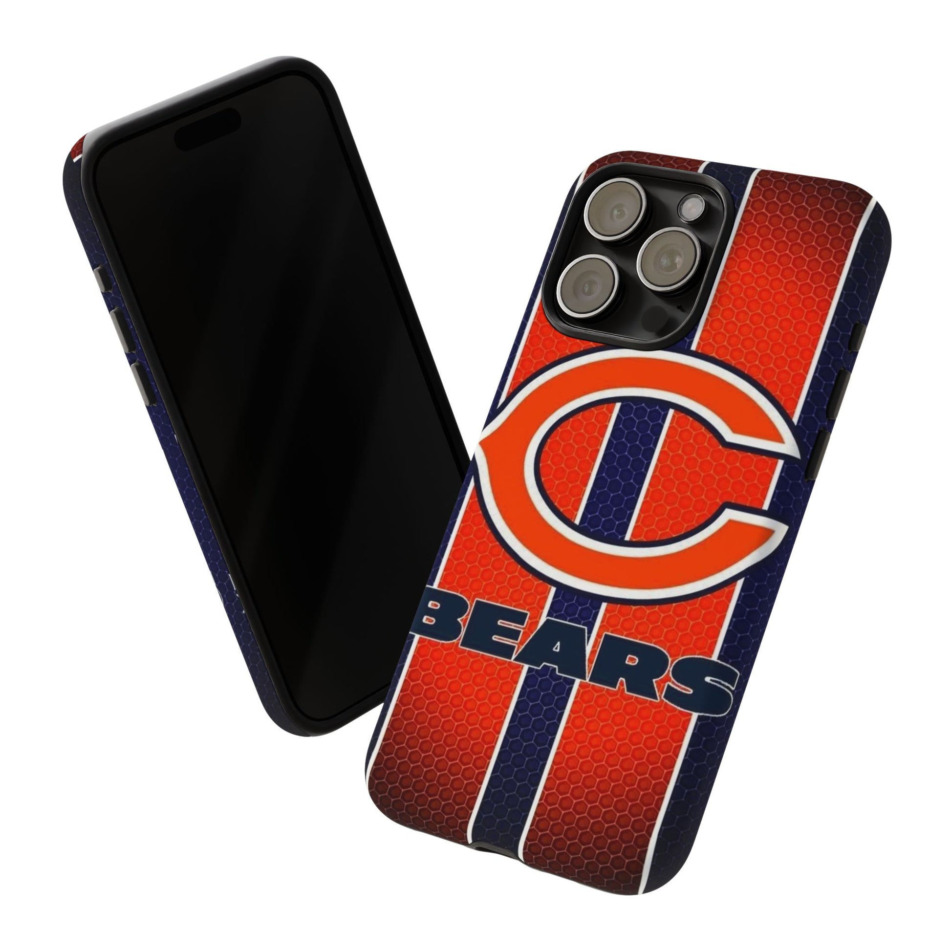 Chicago Bears Stripes Football Phone Case, Tough Cases for iPhones, Samsung, and Pixel