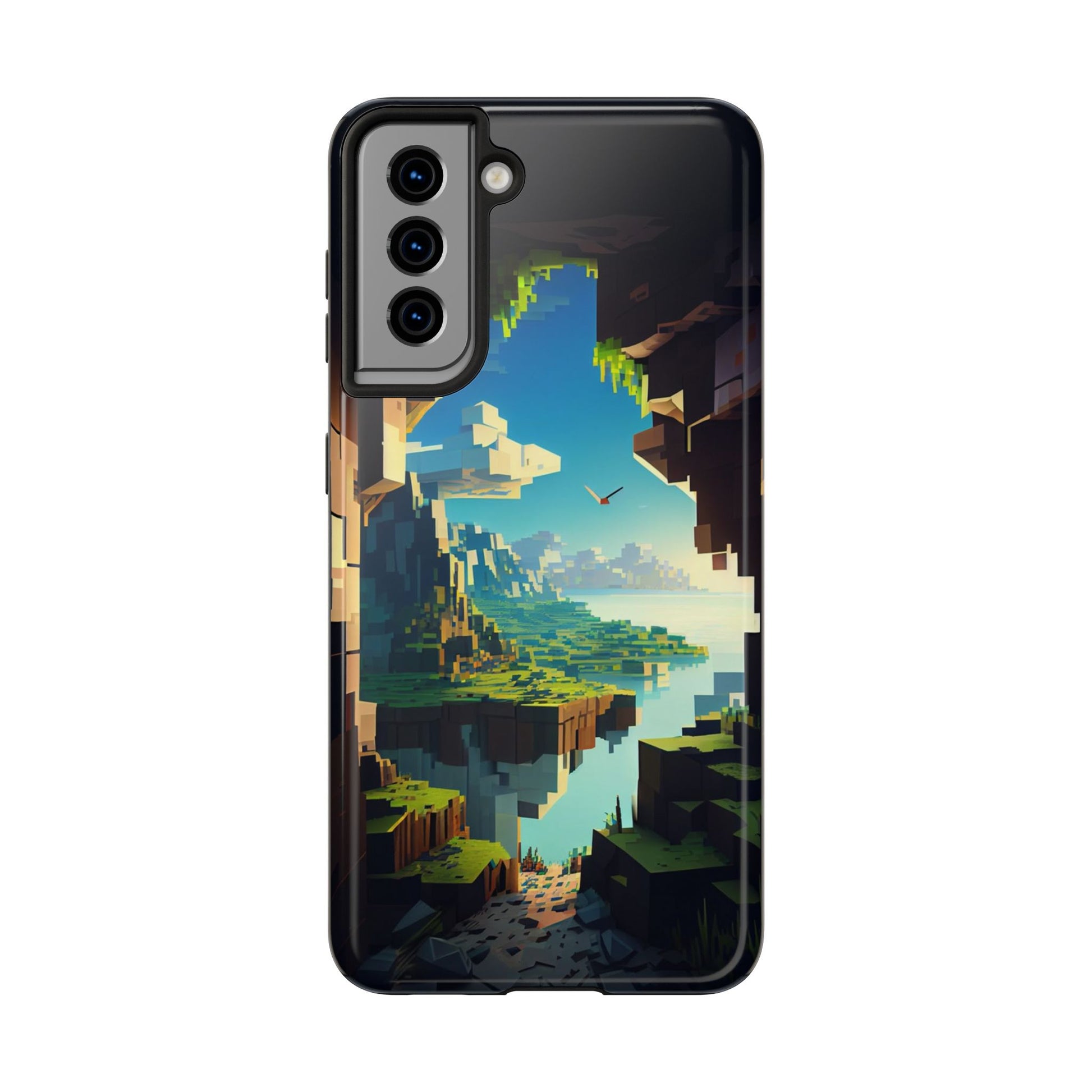 World of Minecraft Tough Phone Cases for Iphones & Samsung Phones Durable