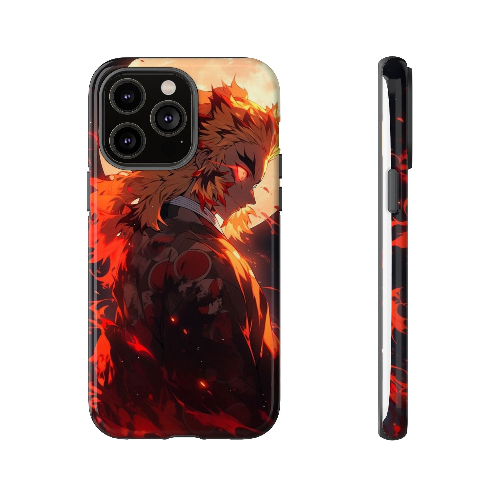 Demon Sl;ayer Rengoku Anime Phone Case, Tough Cases for iPhones, Samsung, and Pixel
