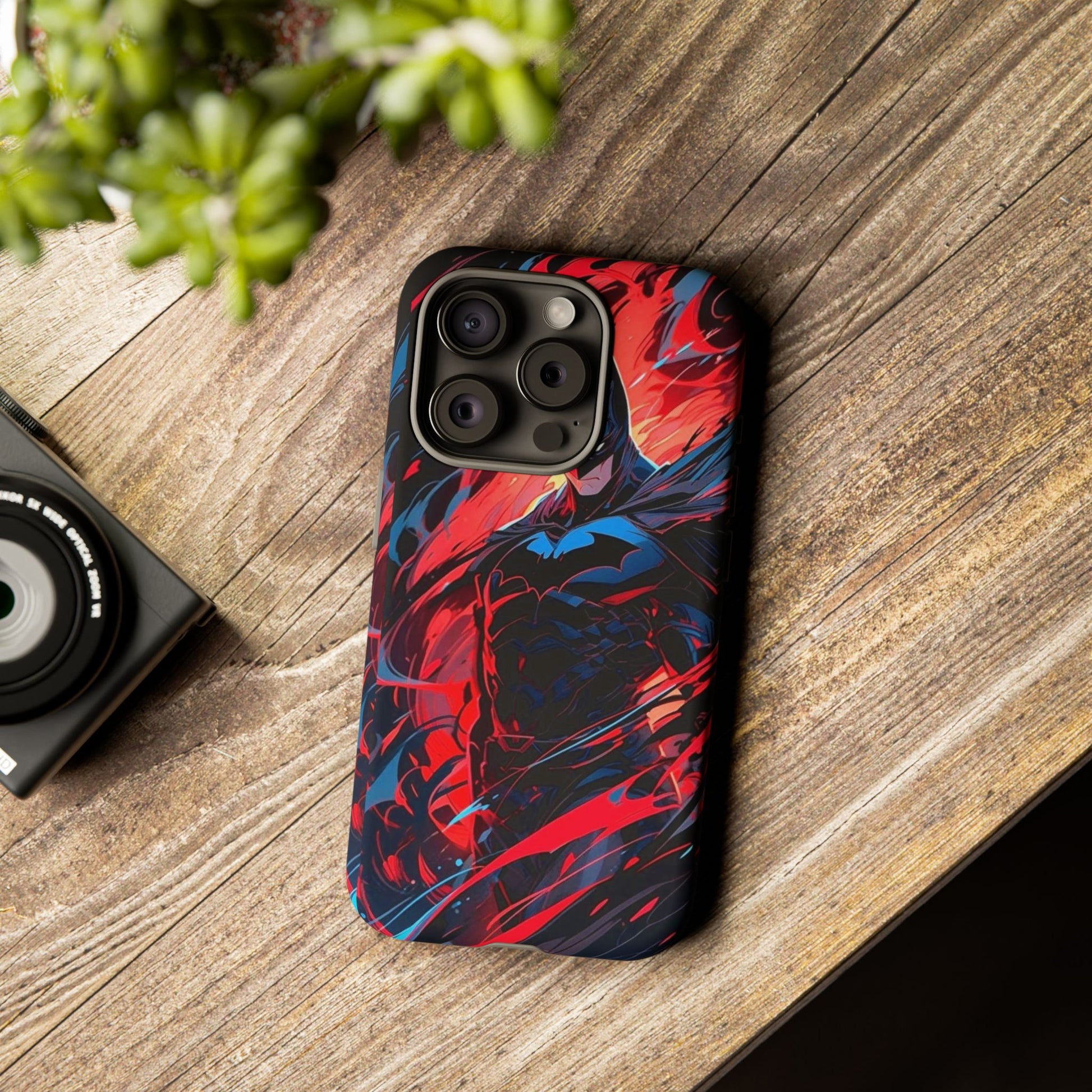 The Dark Knight Batman Art Tough Cases for iPhones, Samsung, and Pixel