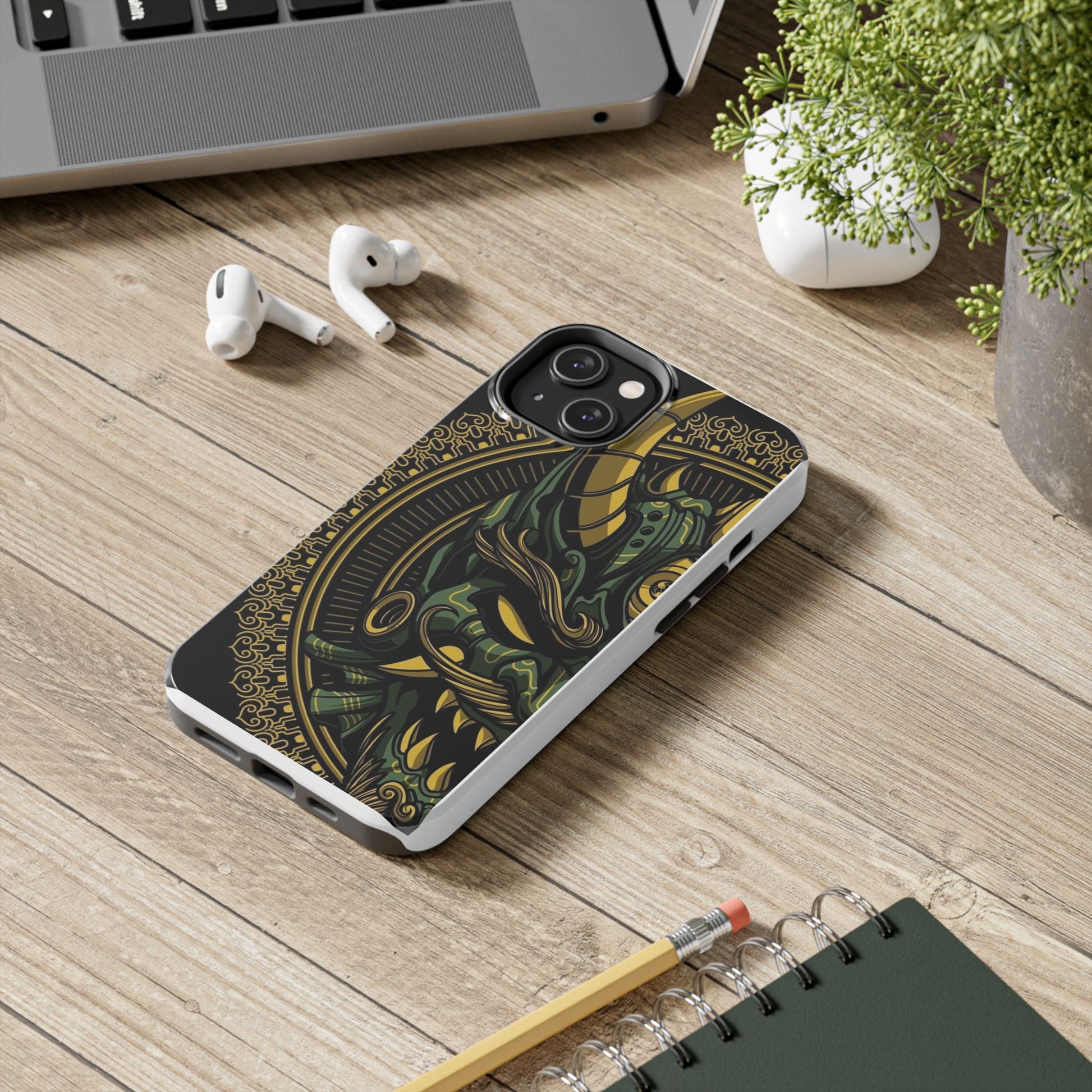 Kabuki Mask Theme Phone Cases for Iphones & Samsung Durable