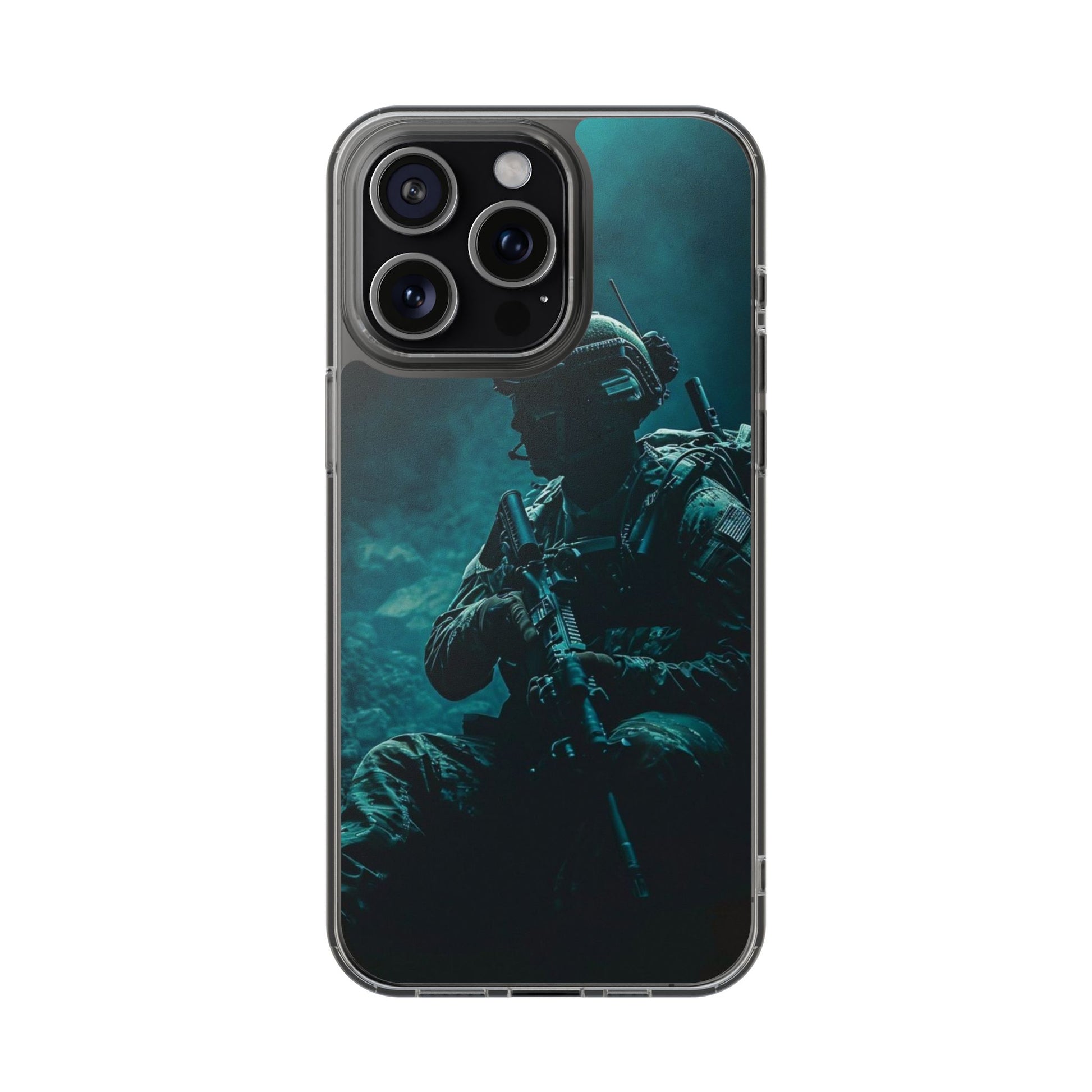 USA Military Inspired design Clear Phone Cases for Iphone and Samsung phones