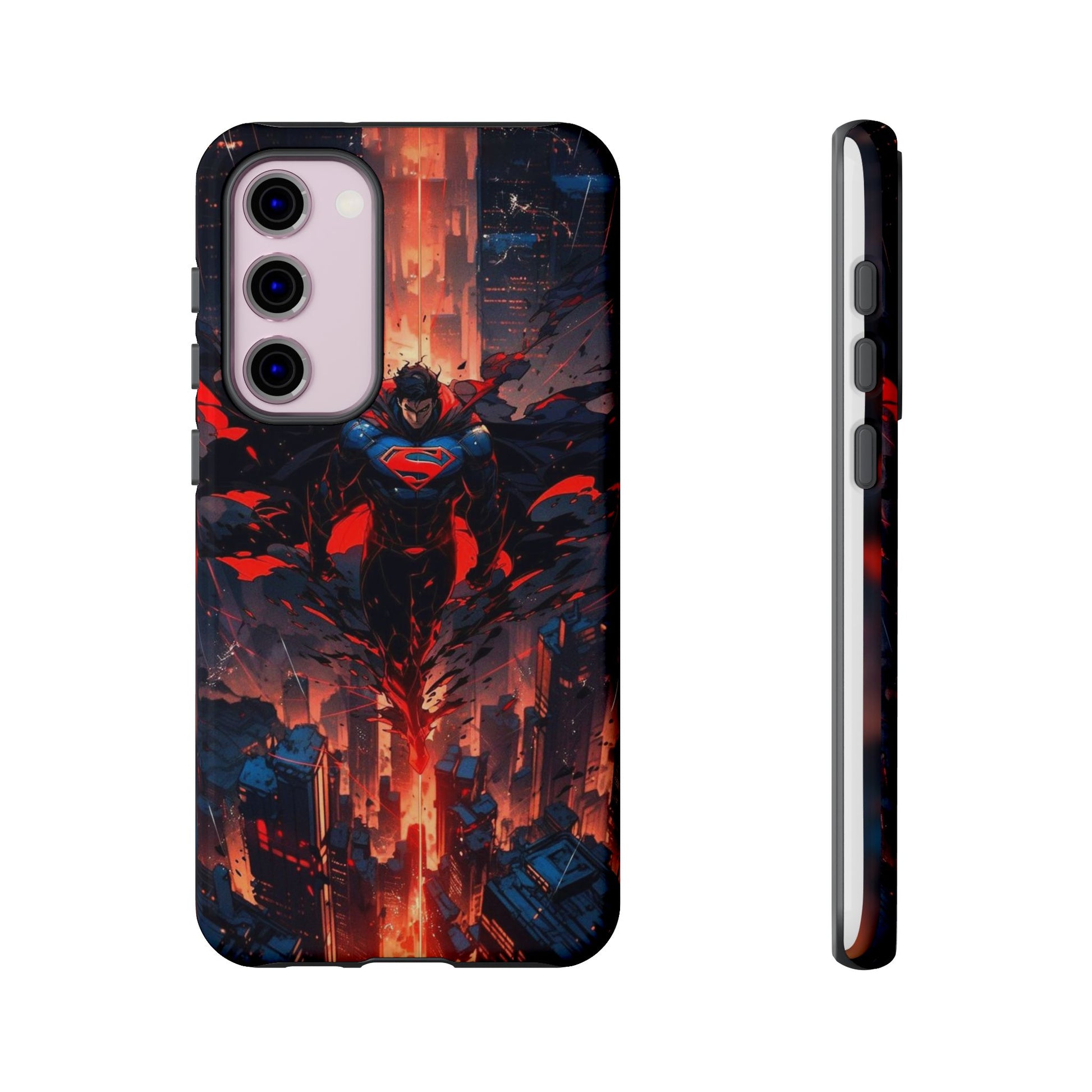 Anime Superman Tough Cases for iPhones, Samsung, and Pixel