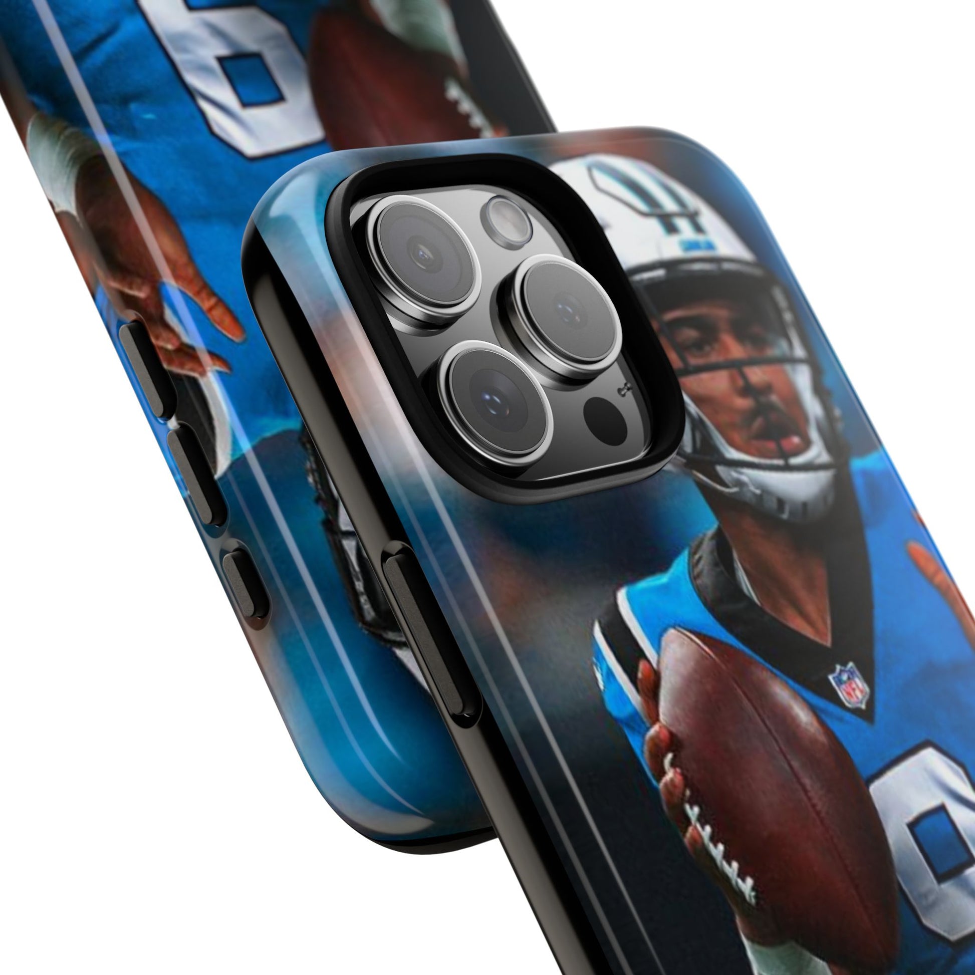 Carolina Panthers Bryce Young Football Tough Cases for iPhones, Samsung, and Pixel