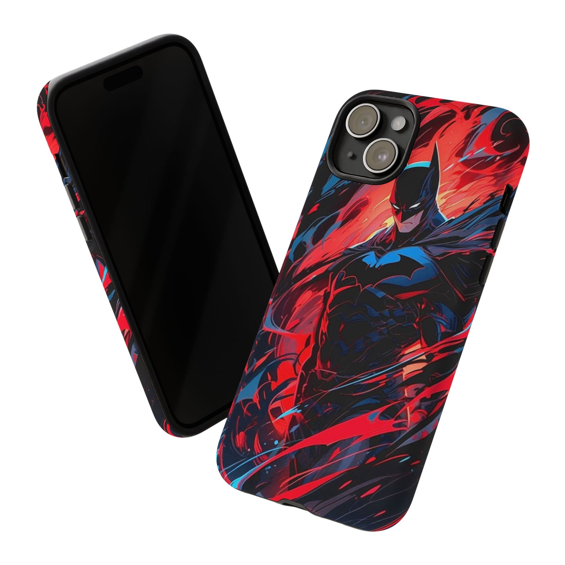 The Dark Knight Batman Art Tough Cases for iPhones, Samsung, and Pixel